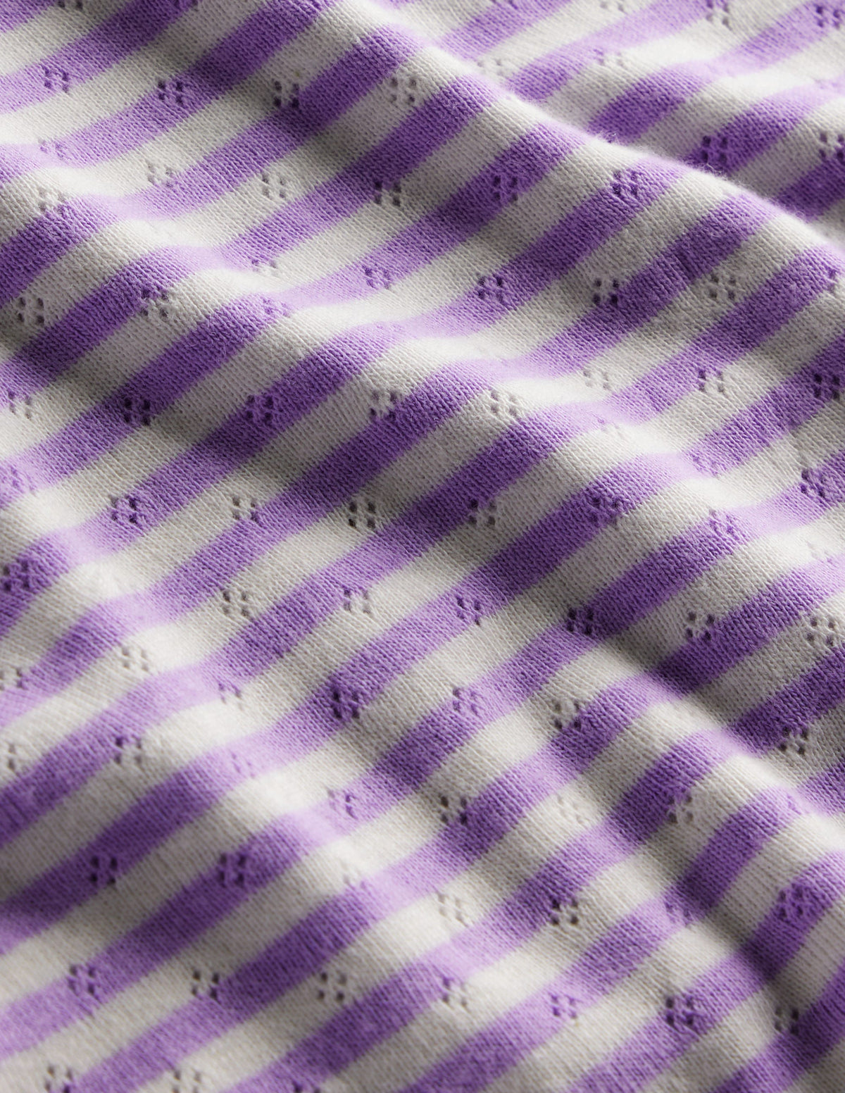 Pointelle Tank Top-Ivory/Misty Lavender Stripe - Image 3