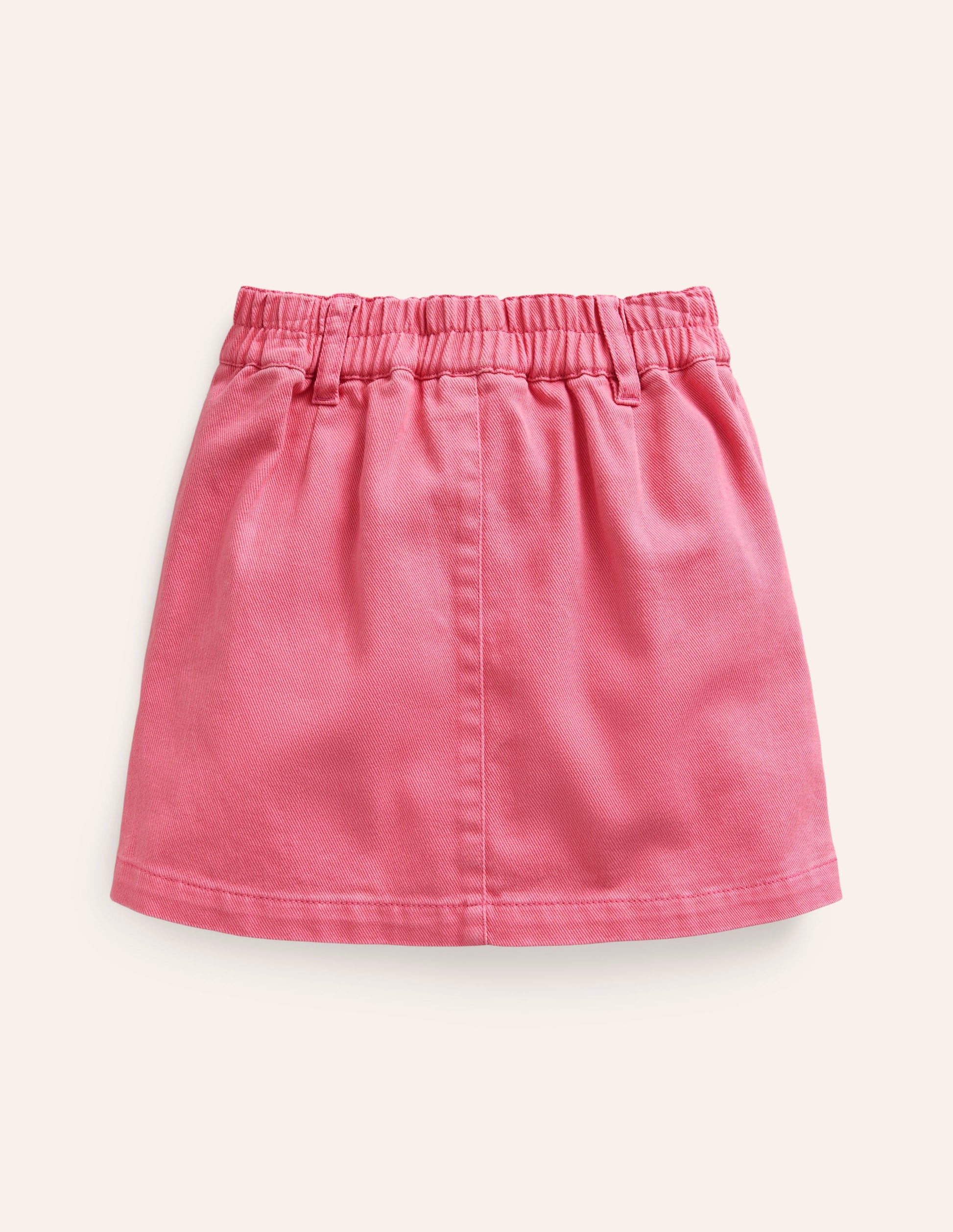 Button Pull-on Mini Skirt-Strawberry Milkshake-2