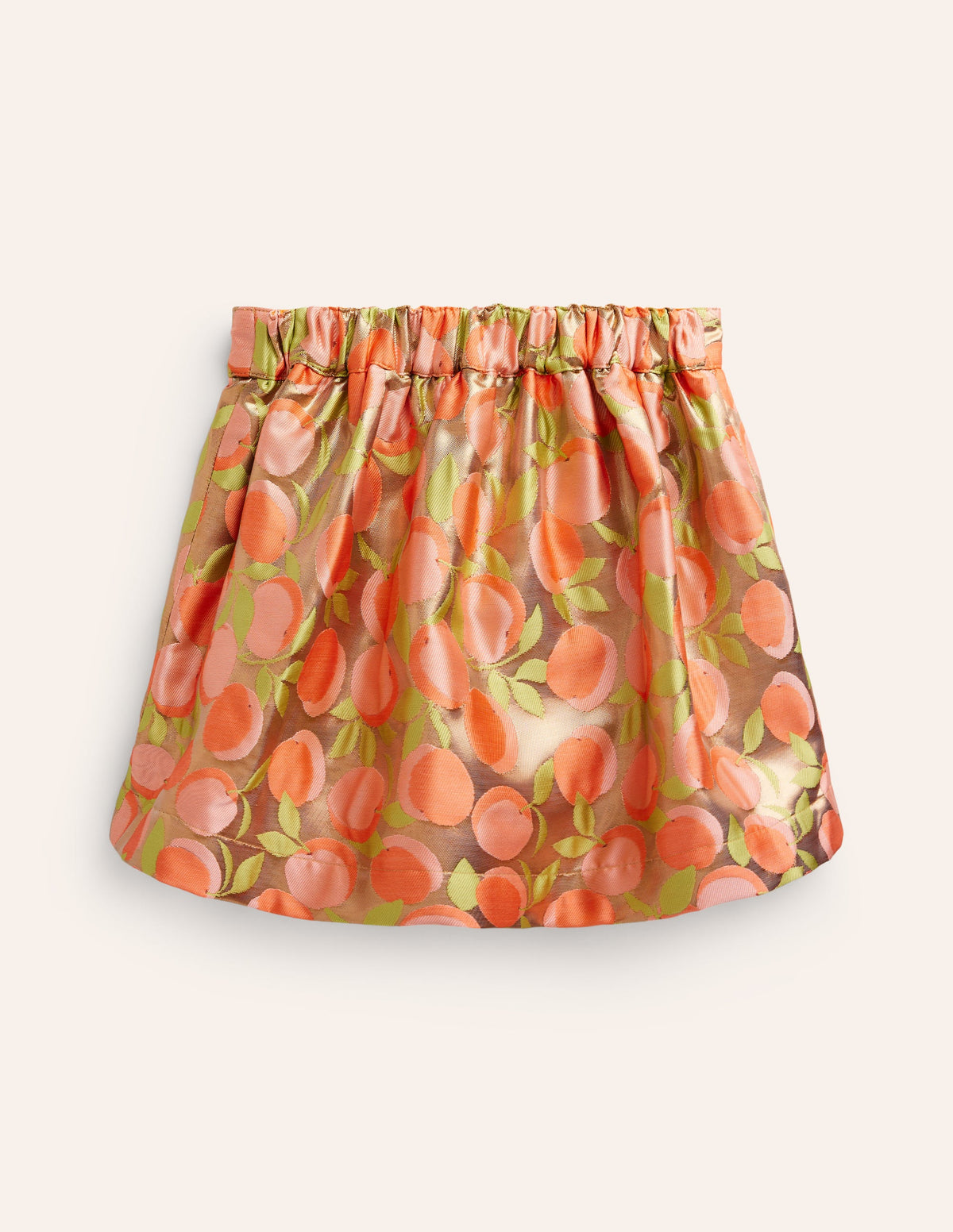 Metallic Jacquard Skirt-Gold Peach Jaquard-2