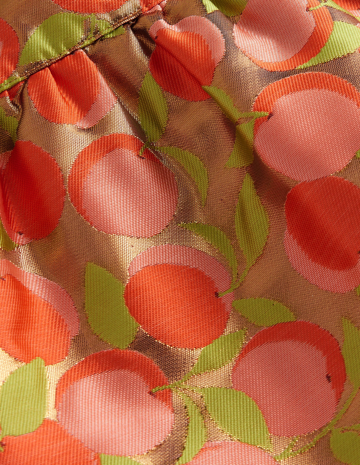 Metallic Jacquard Skirt-Gold Peach Jaquard - Image 3