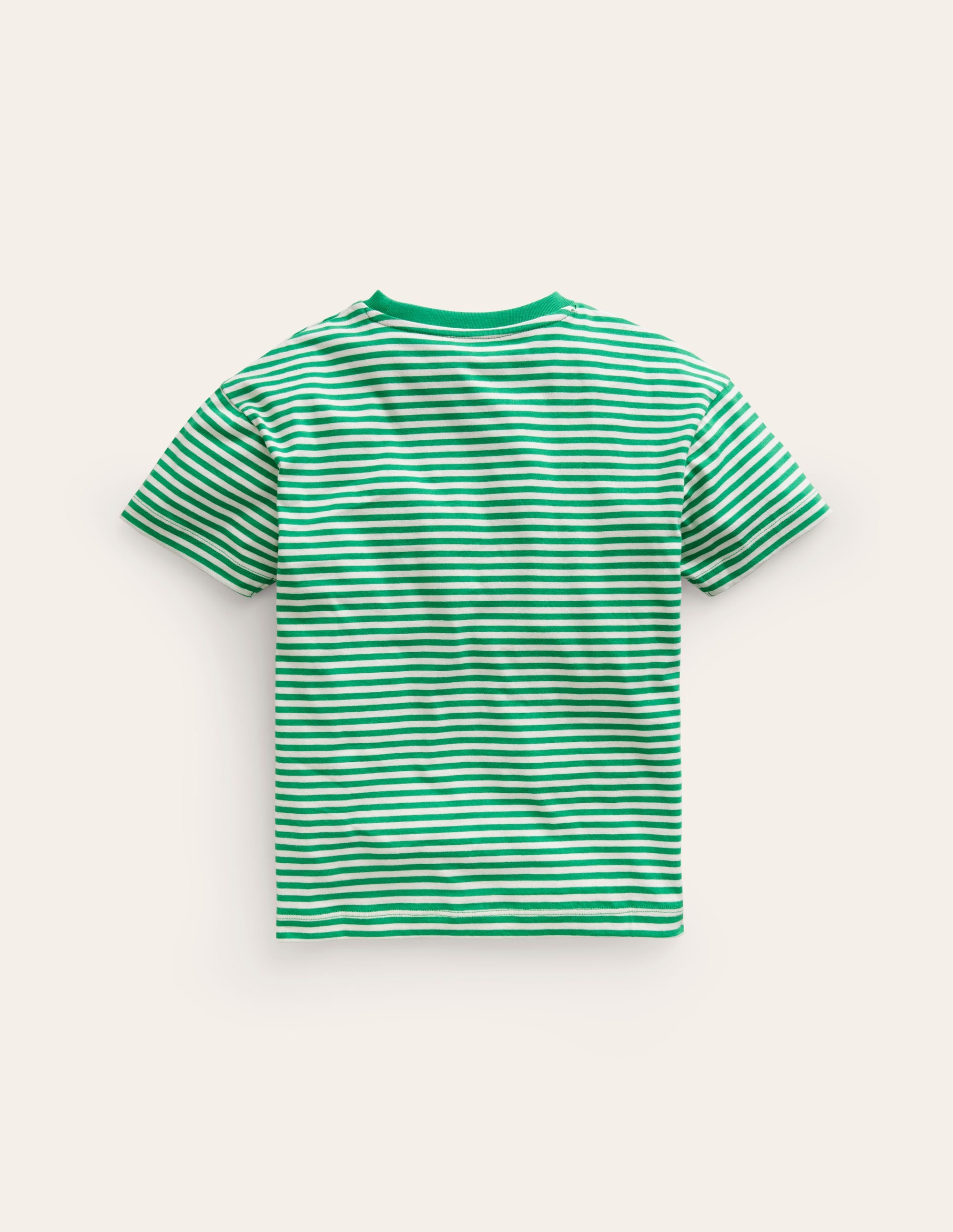 Embroidered Logo T-Shirt-Aloe Green/Ivory Ice Cream - Image 2