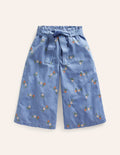 Printed Wide Leg Pants-Mid Vintage Embroidered