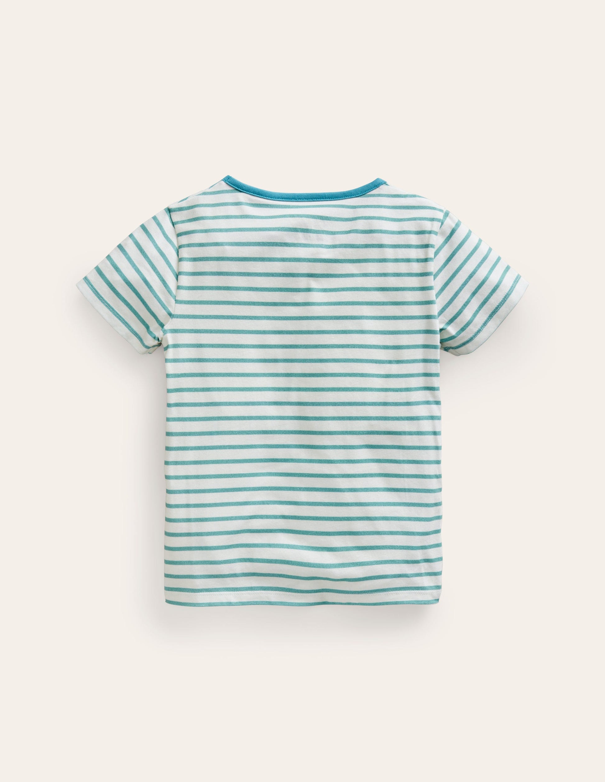 Short Sleeve Appliqué T-shirt-Ivory/ Blue Ice Cream Cat-2