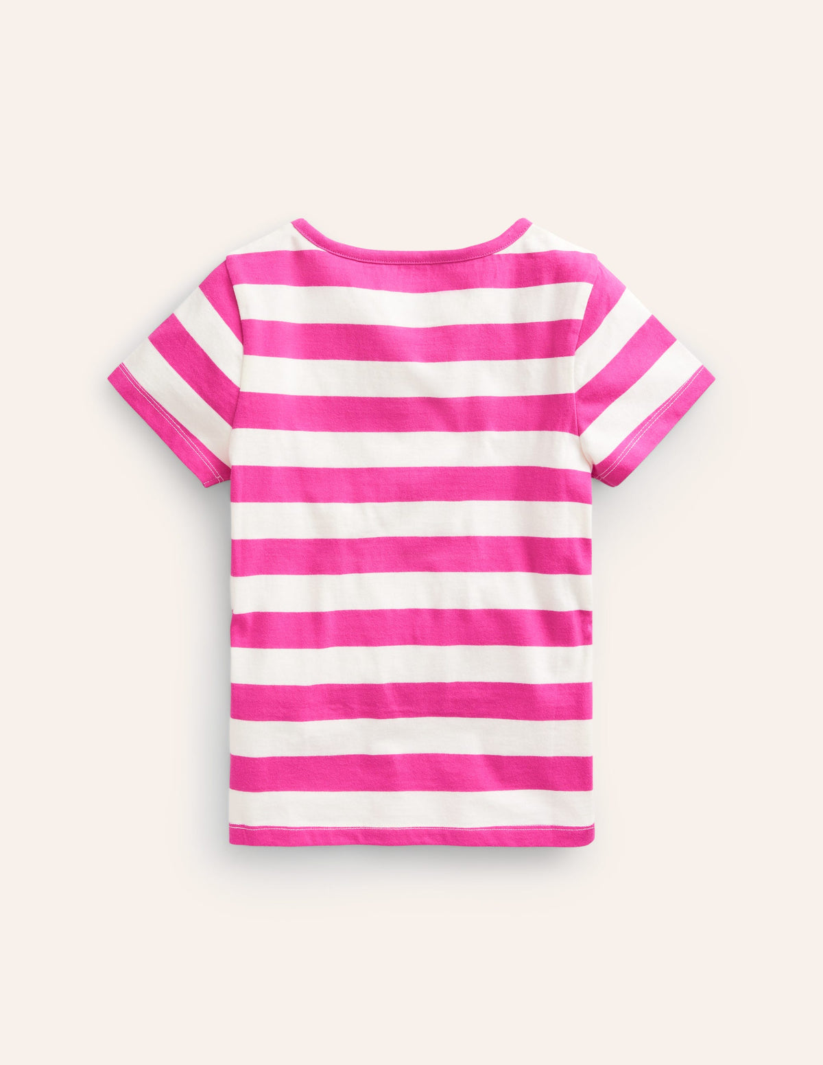 Short Sleeve Appliqué T-shirt-Pink/Ivory Lynx-3