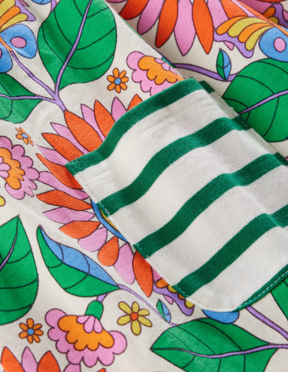 Short Sleeve Printed Tunic-Multi Daisy Vine-3
