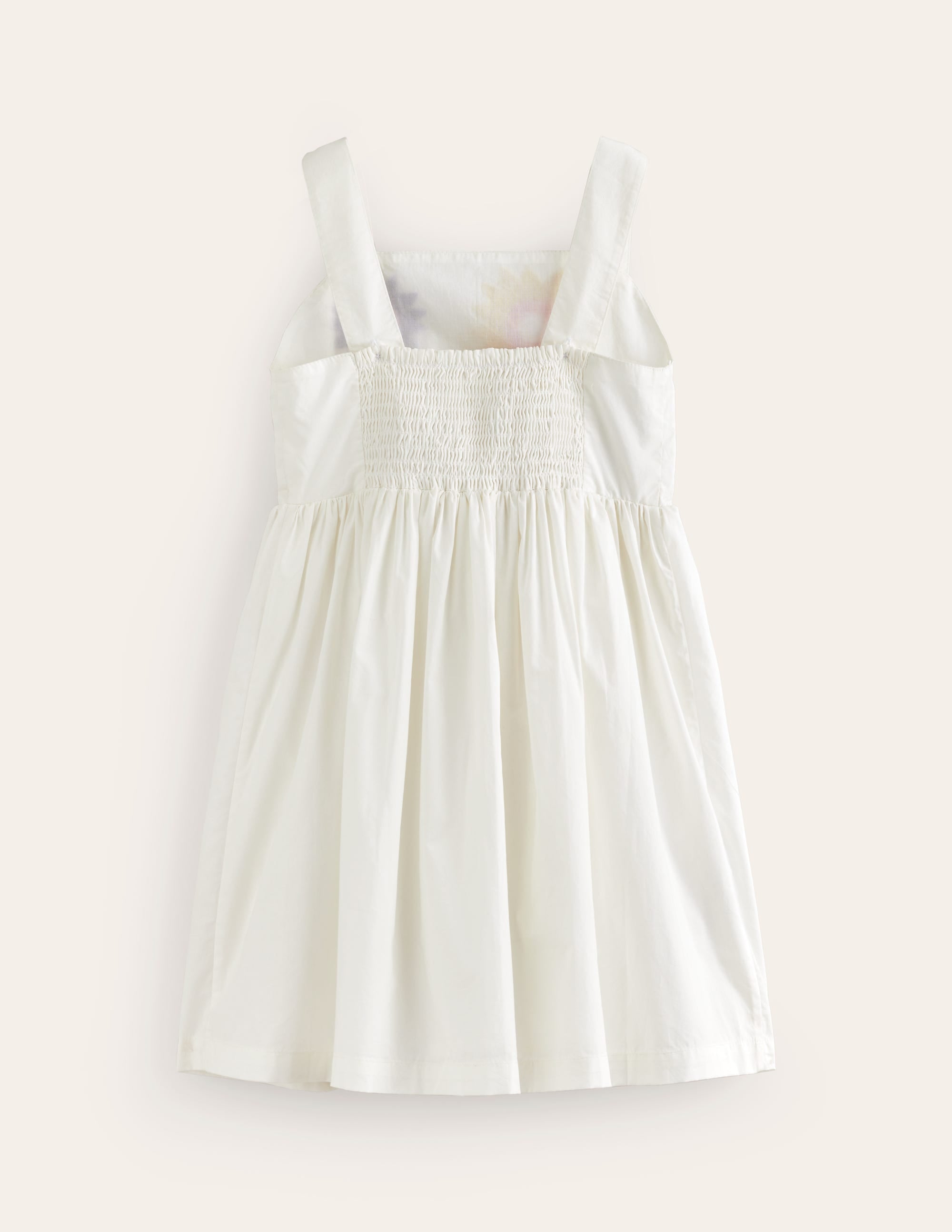 Textured Appliqué Dress-Ivory Flowers - Image 2