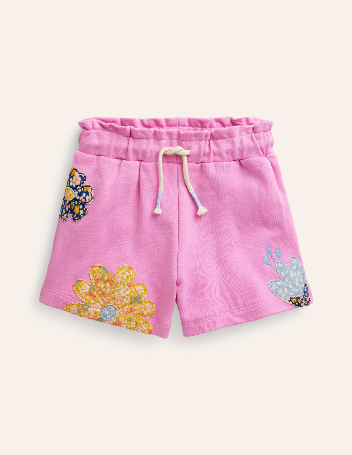 Applique Jersey Shorts-Cosmos Pink Patchwork-1