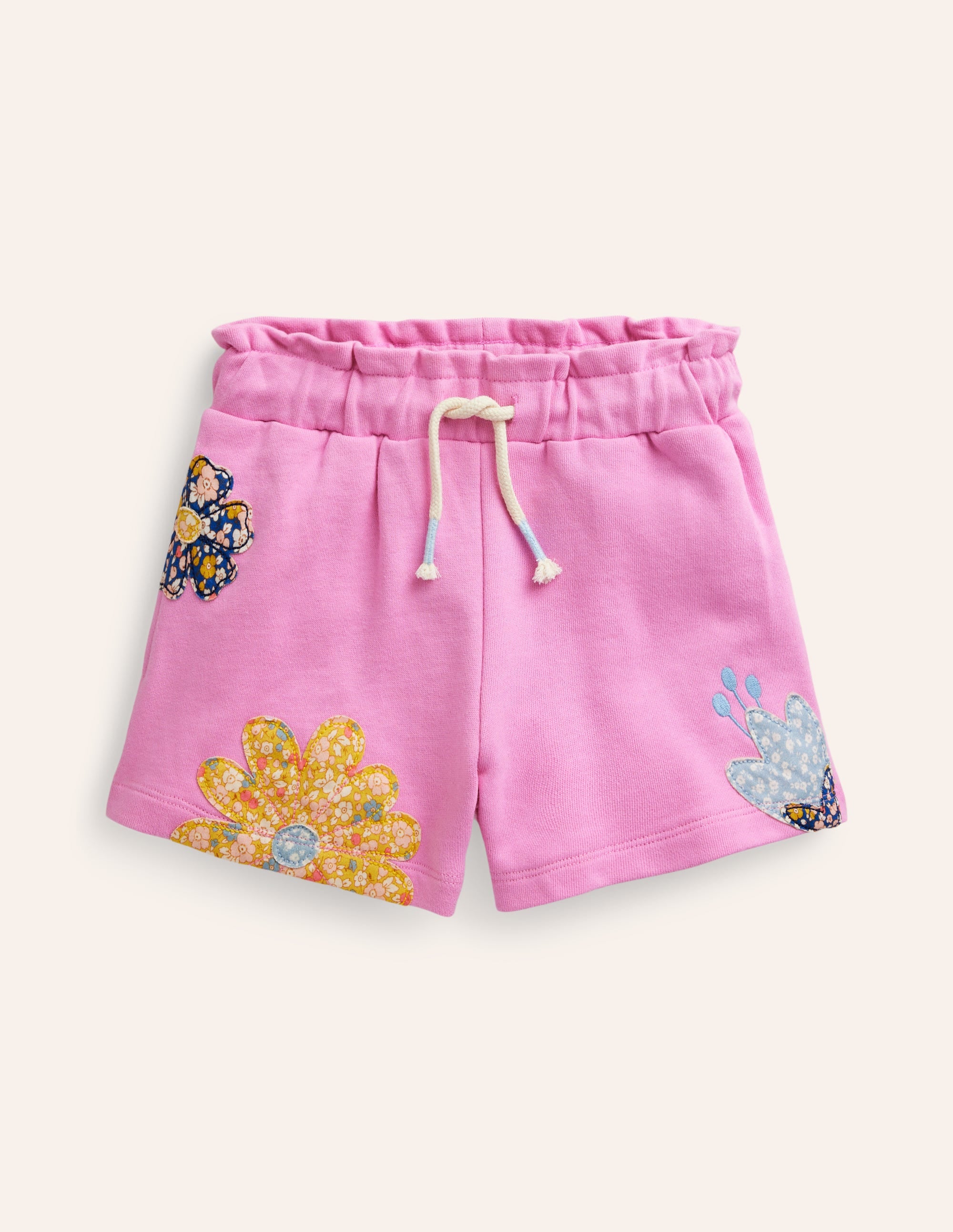 Applique Jersey Shorts-Cosmos Pink Patchwork - Image 1