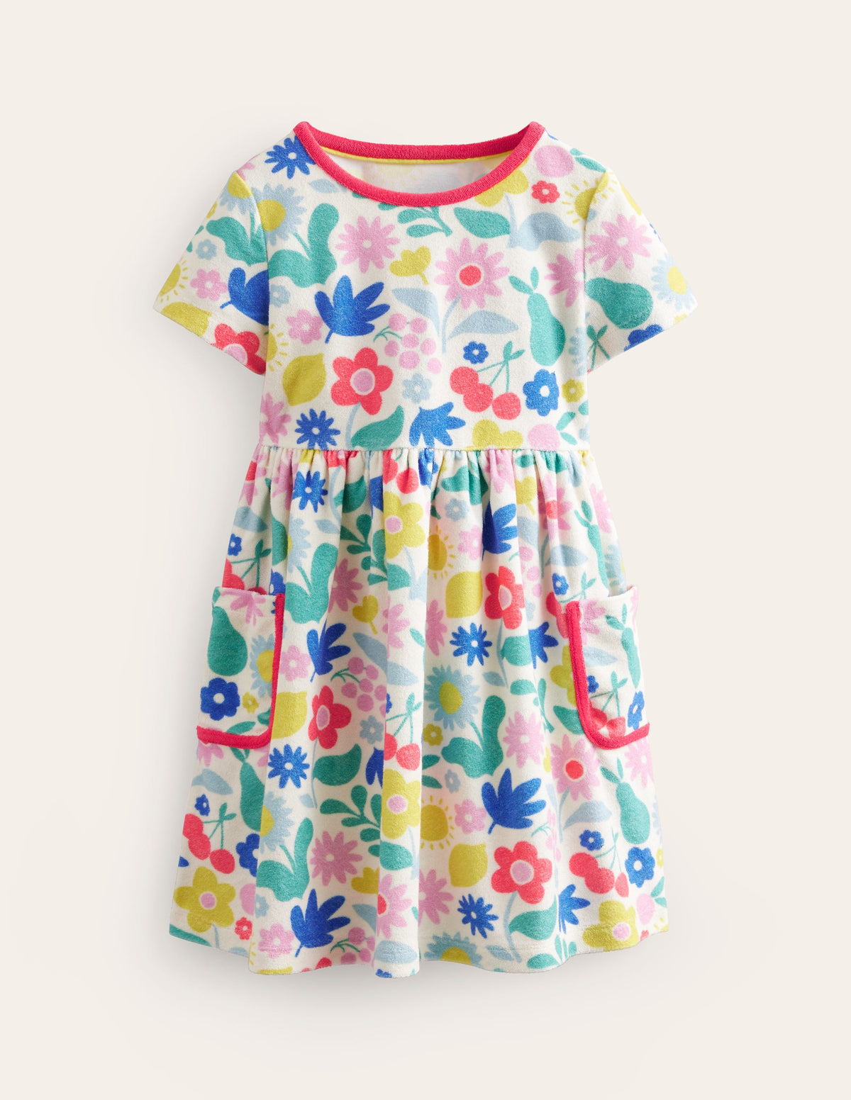 Fun Towelling Dress-Multi Holiday Stencil - Image 1