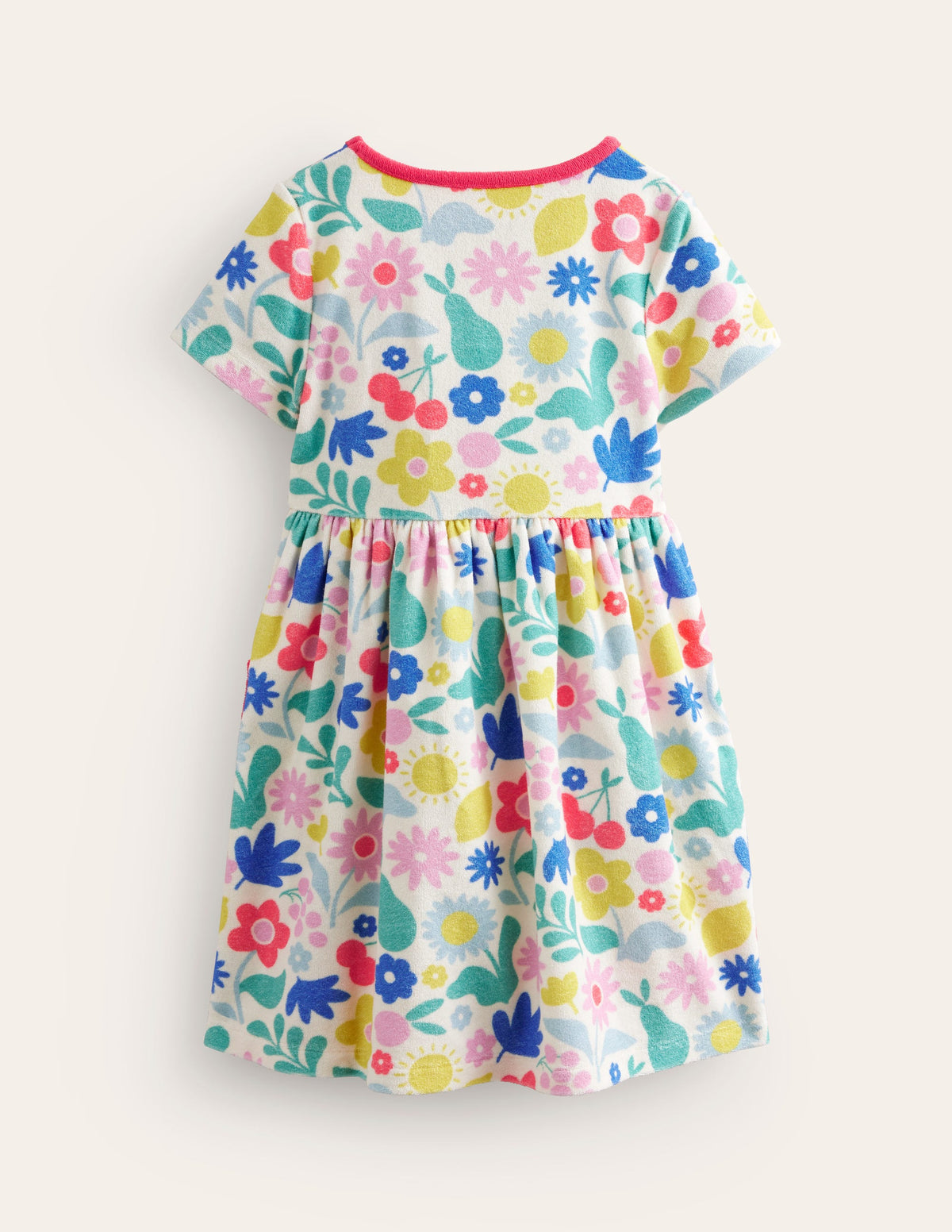 Fun Towelling Dress-Multi Holiday Stencil-2