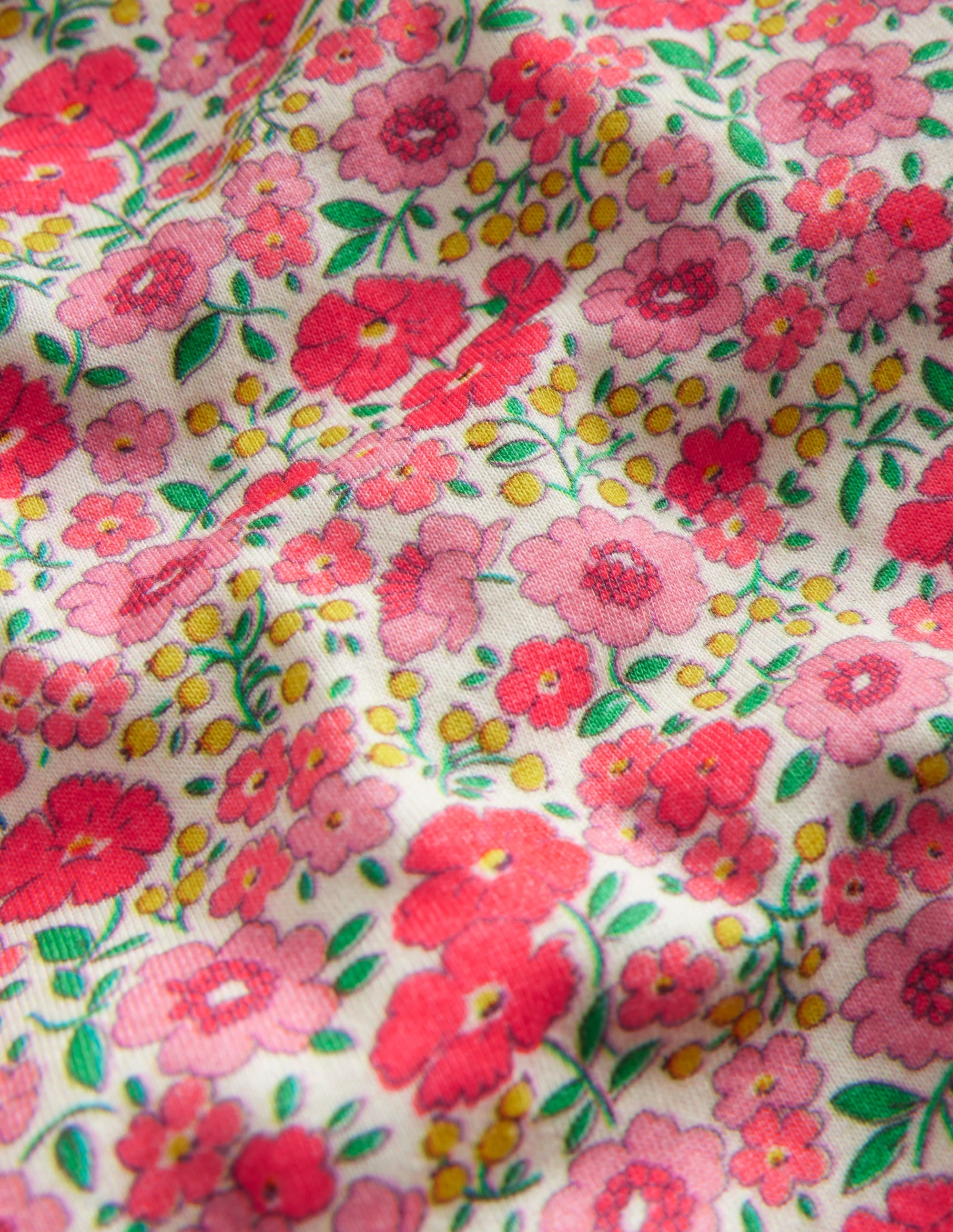Snug Short John Pajamas-Pink Flowerbed - Image 3