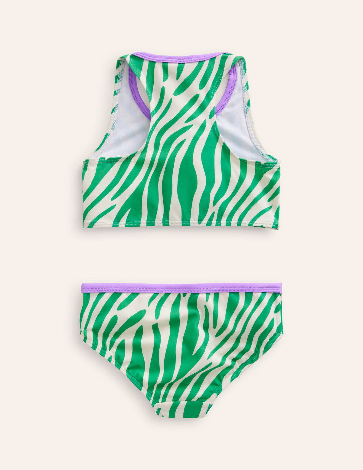 Racerback Bikini Set-Pea Green Zebra - Image 2