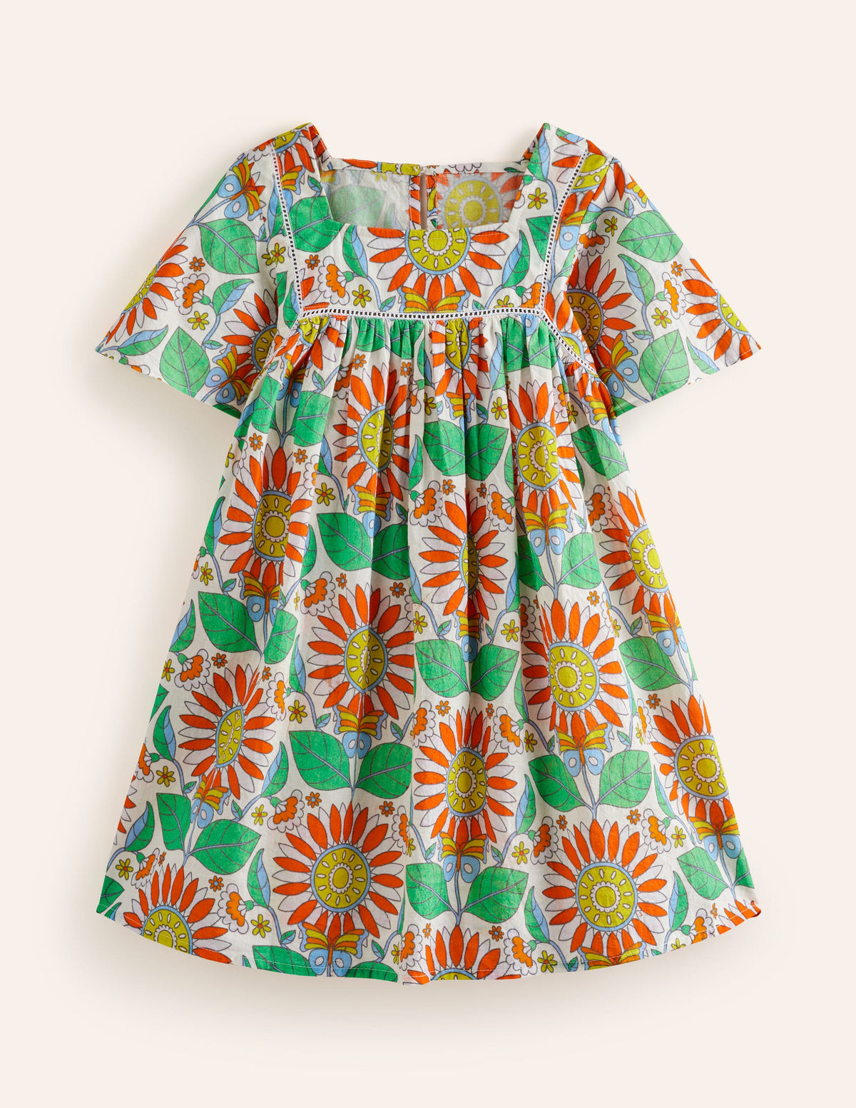 Lightweight Vacation Dress-Multi Daisy Vine - Image 1