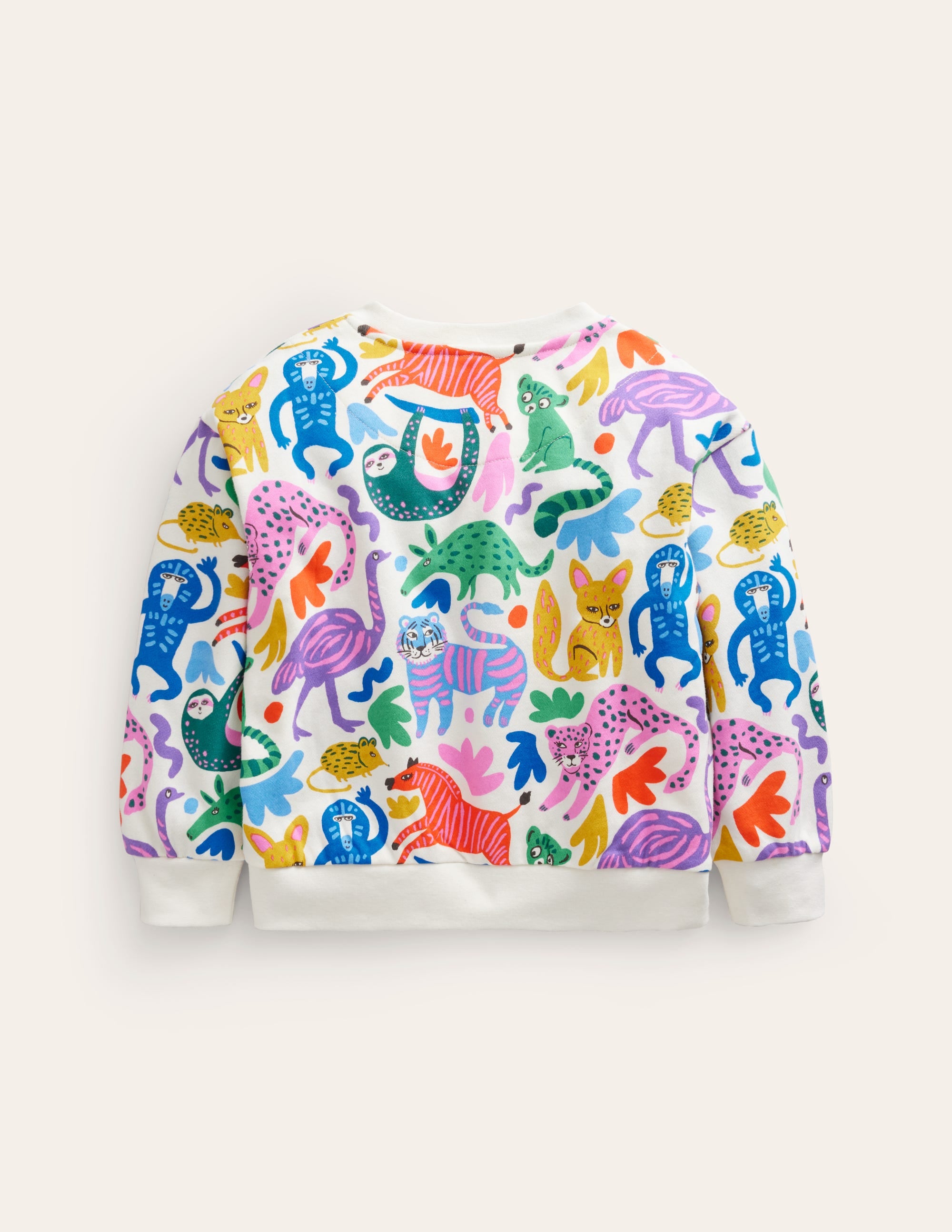 Printed Relaxed Sweatshirt-Multi Safari Friends - Image 2