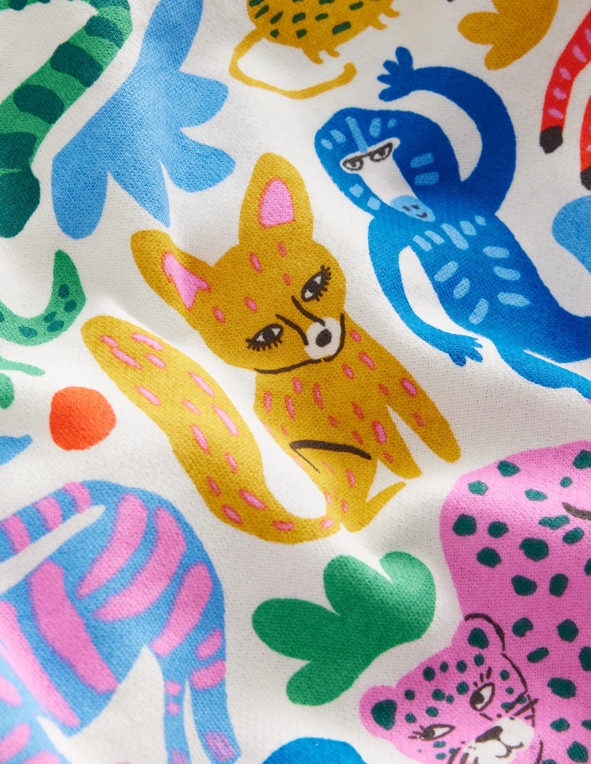 Printed Relaxed Sweatshirt-Multi Safari Friends - Image 3
