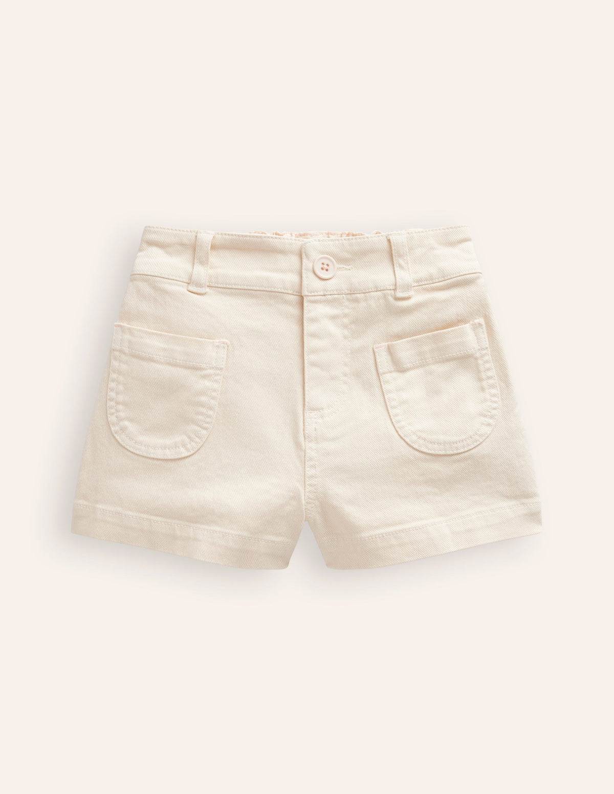 High Waisted Shorts-Vanilla White - Image 1