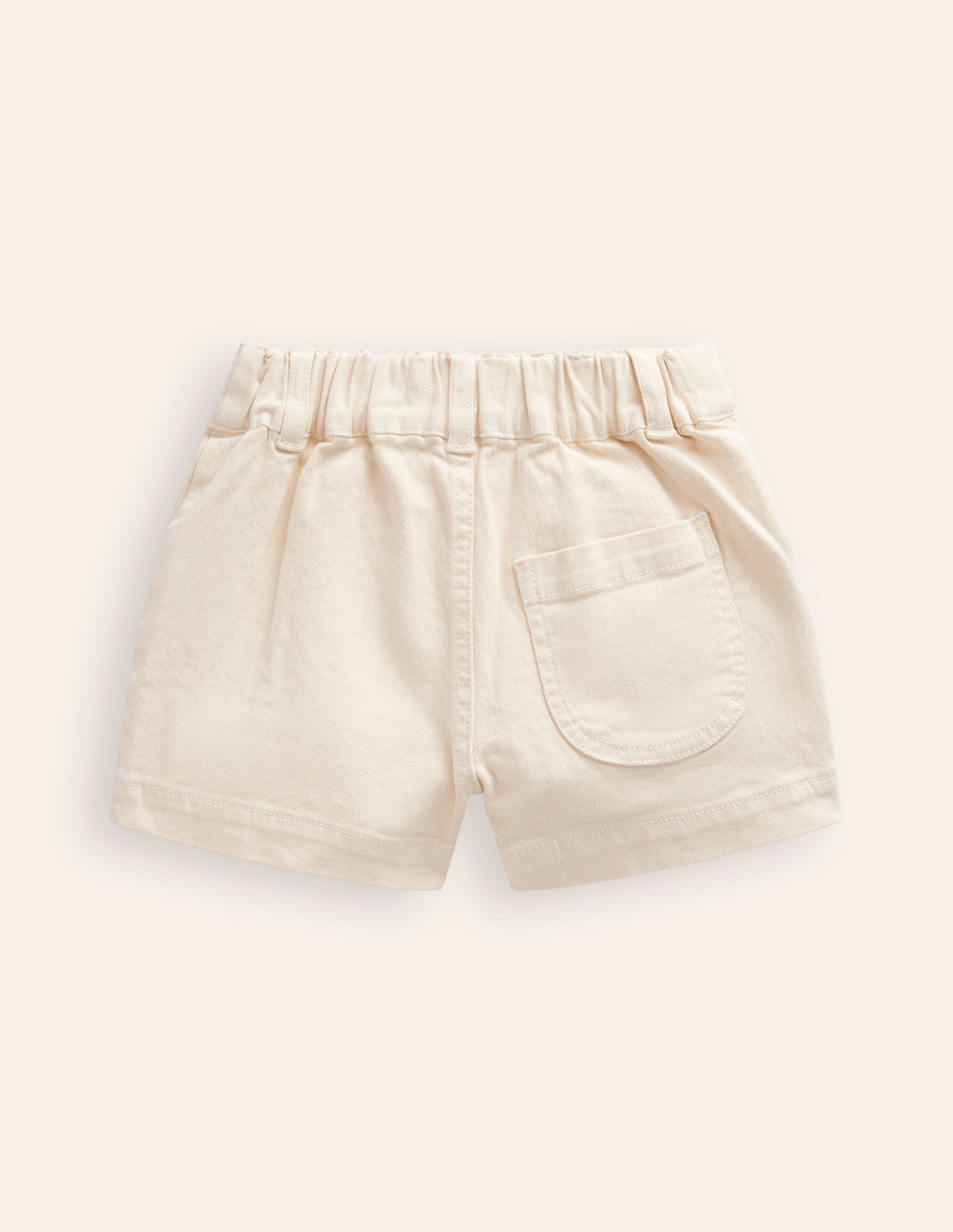 High Waisted Shorts-Vanilla White-2
