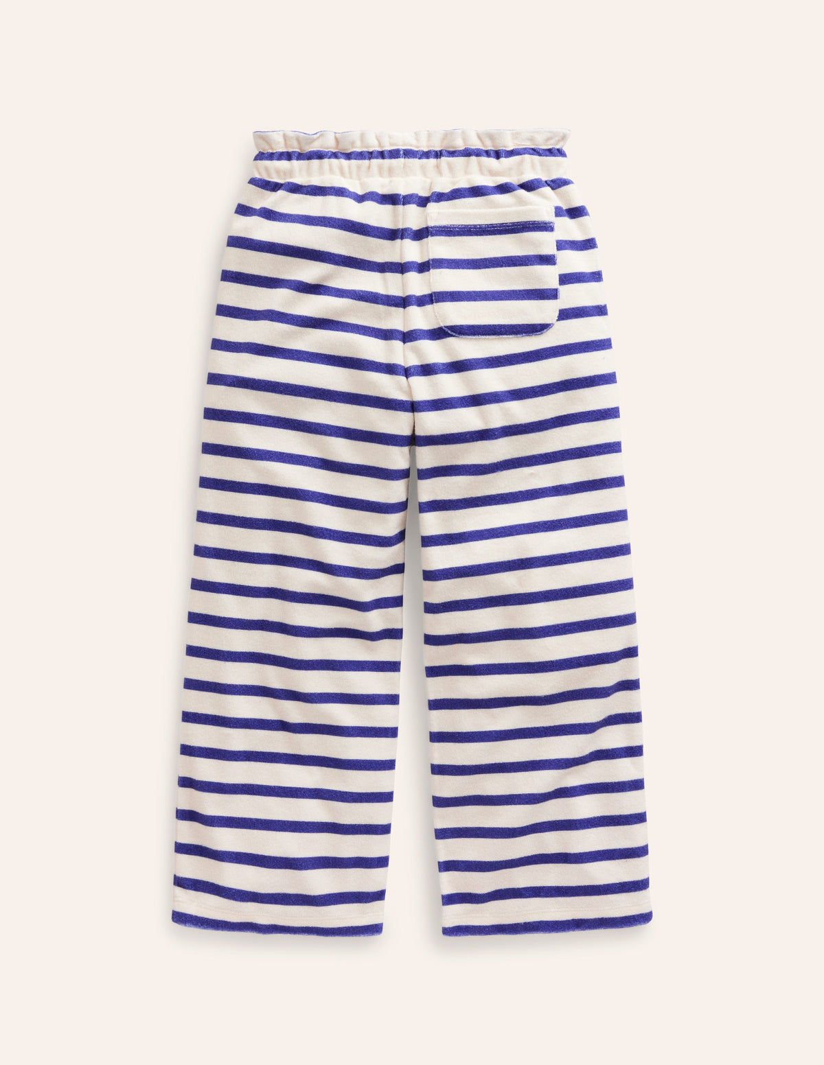 Towelling Pants-Navy/ Ivory Stripe - Image 2