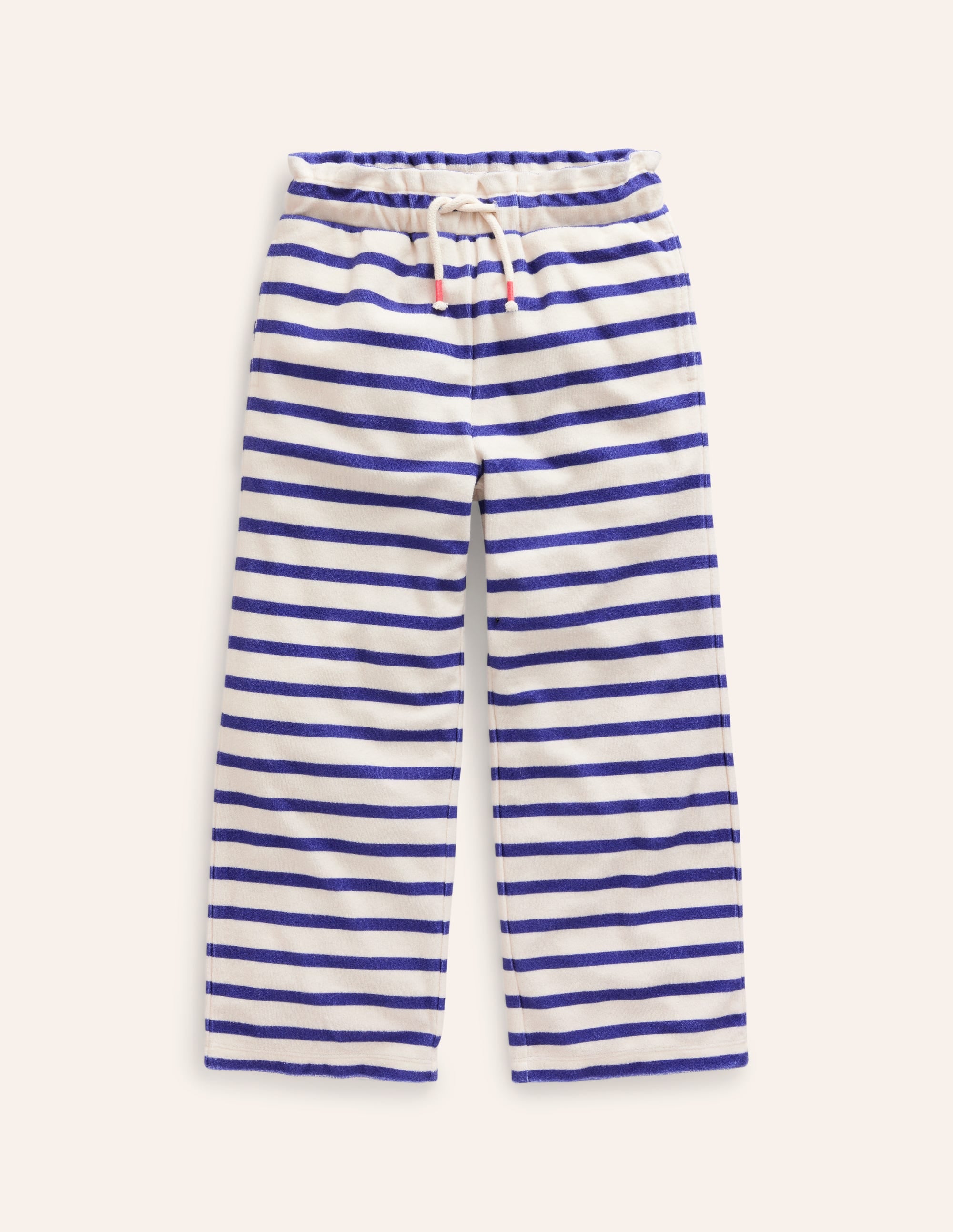 Towelling Pants-Navy/ Ivory Stripe - Image 1