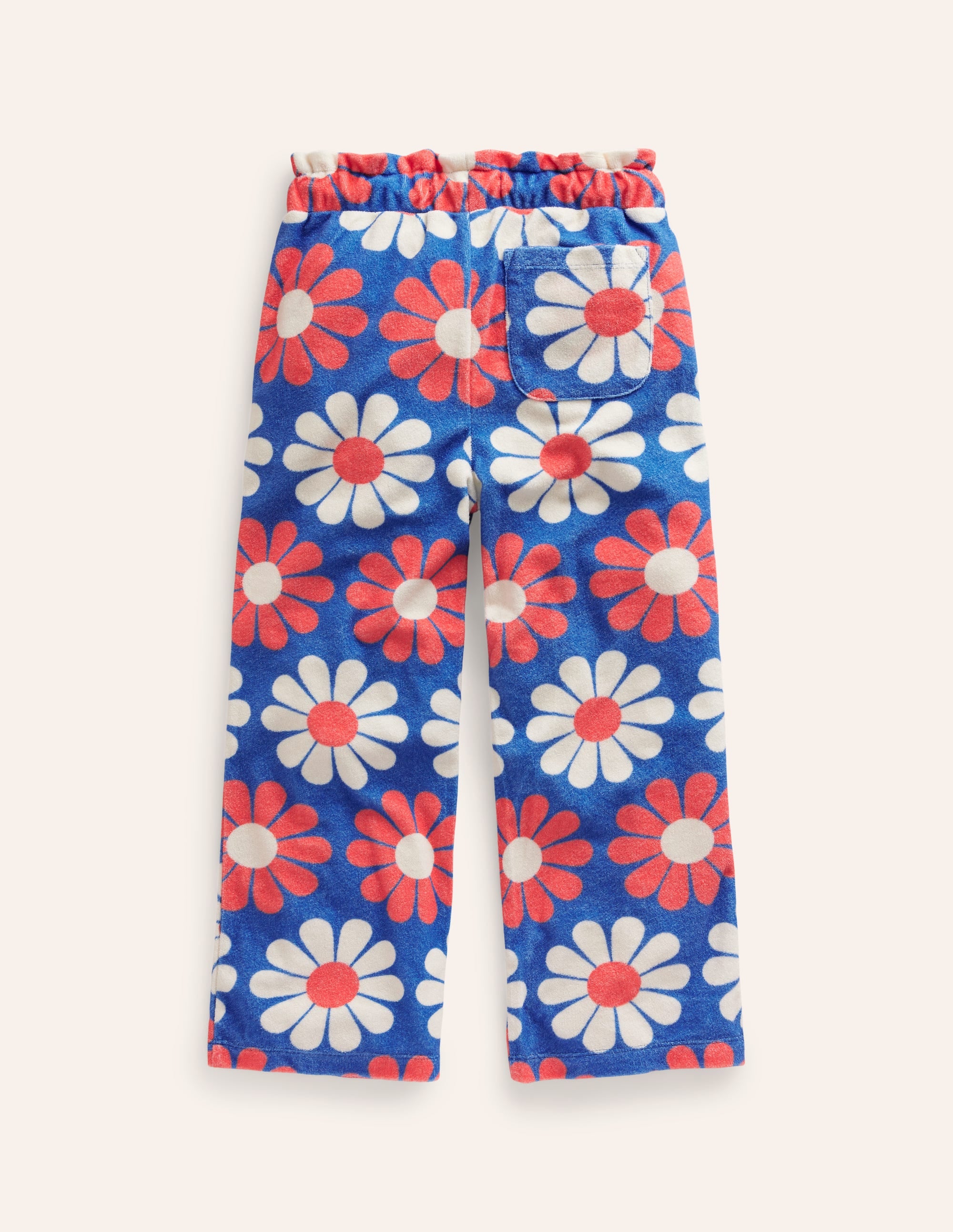 Towelling Pants-Cabana Blue Geo Daisy - Image 2