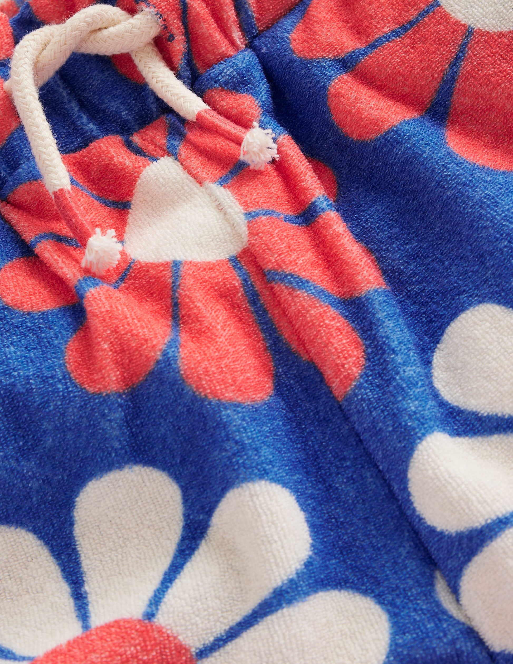 Towelling Pants-Cabana Blue Geo Daisy-3