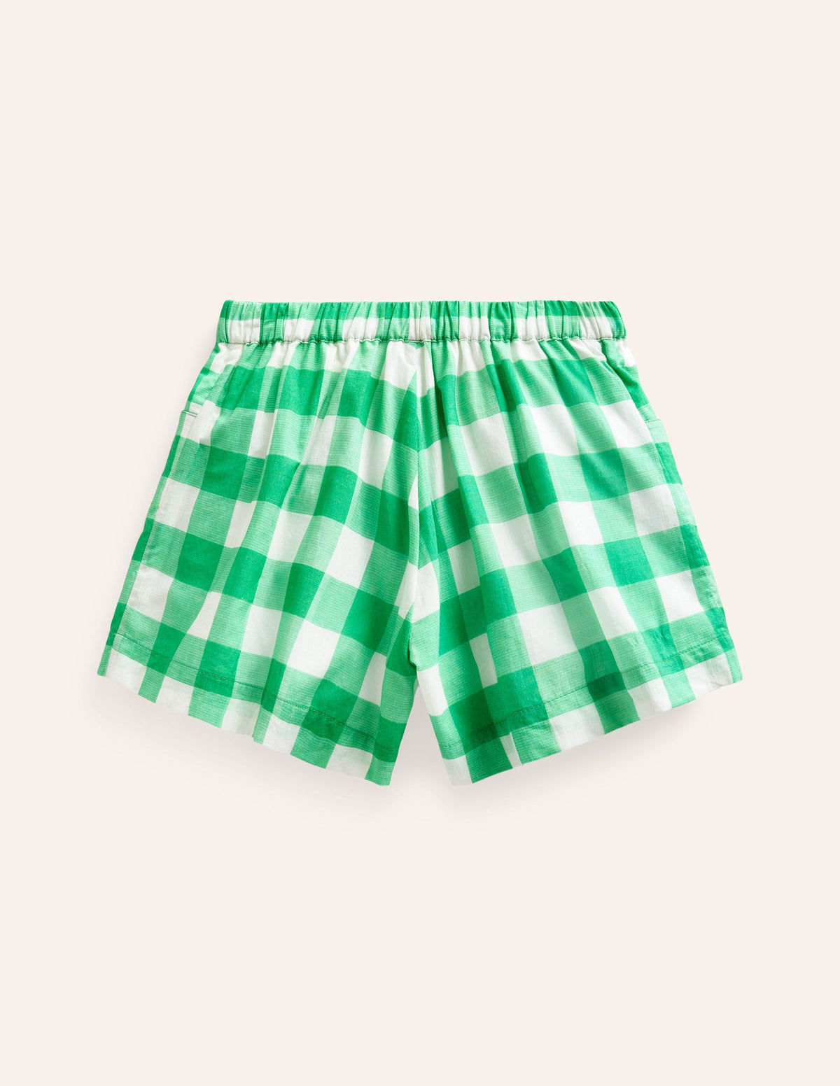 Full Nostalgic Short-Pea Green/ Ivory Gingham-2
