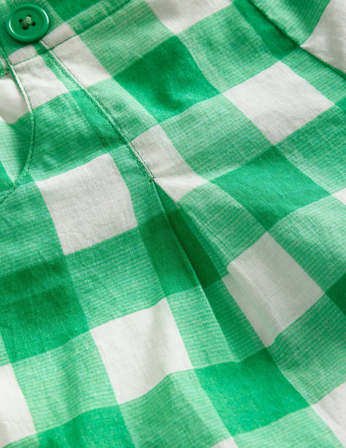 Full Nostalgic Short-Pea Green/ Ivory Gingham - Image 3