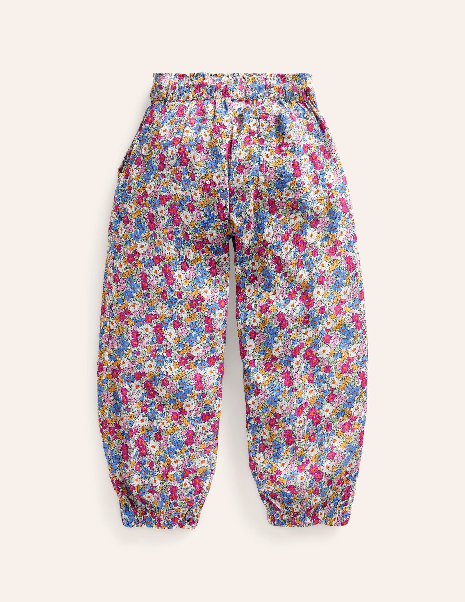 Tapered Vacation Pants-Festival Pink Nautical Floral-2