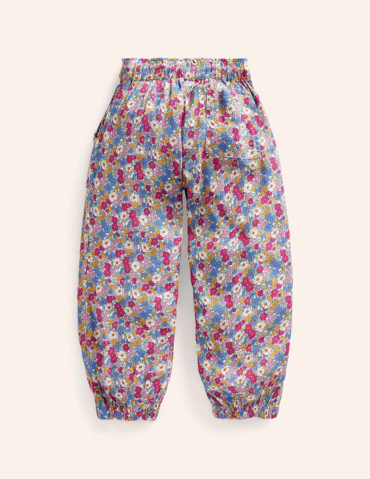 Tapered Vacation Pants-Festival Pink Nautical Floral - Image 2