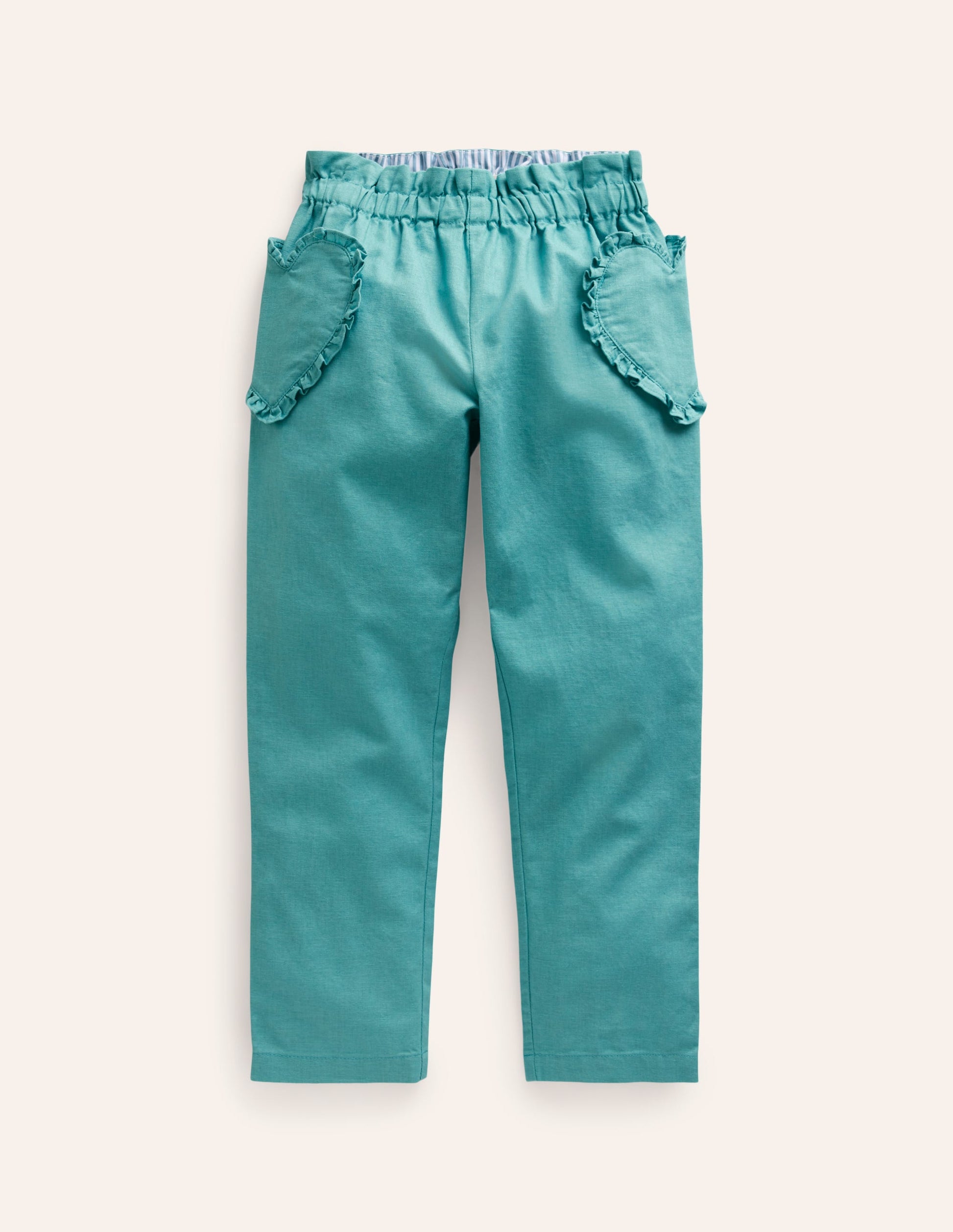 Heart Pocket Pull On Pants-Corsica Blue-1