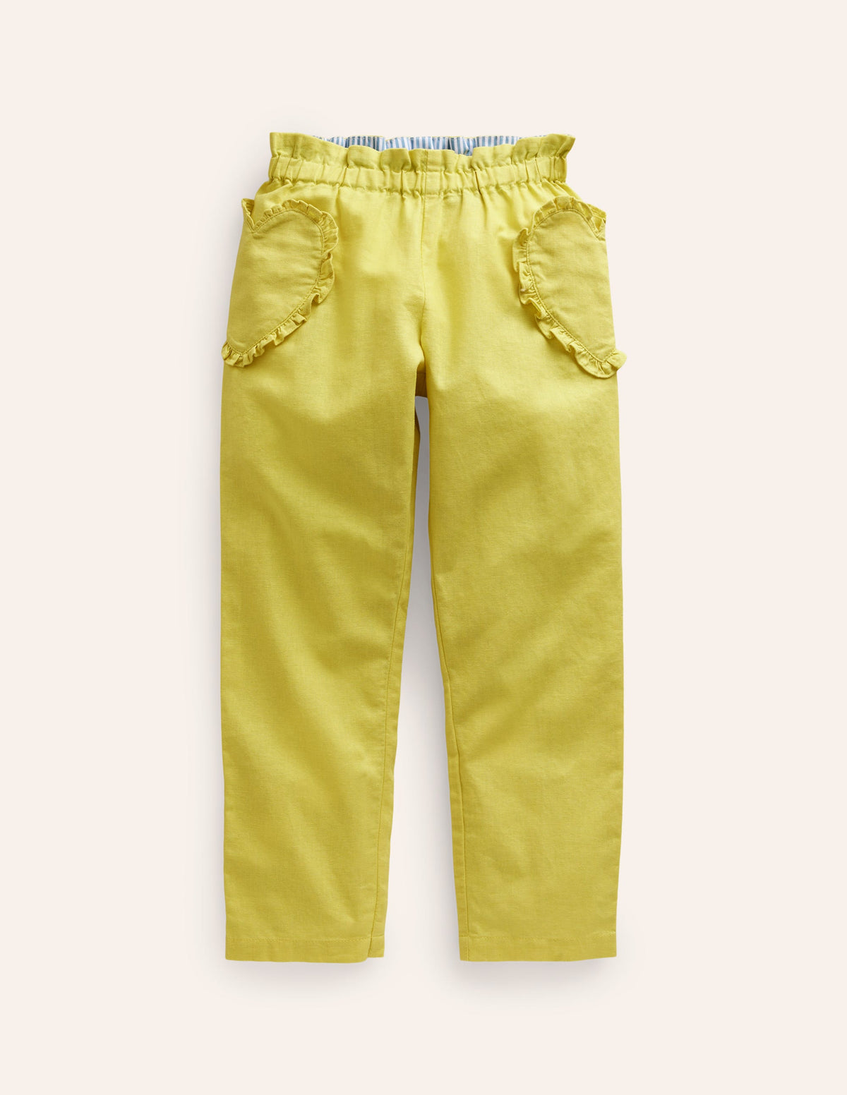 Heart Pocket Pull On Pants-Zest Yellow - Image 1
