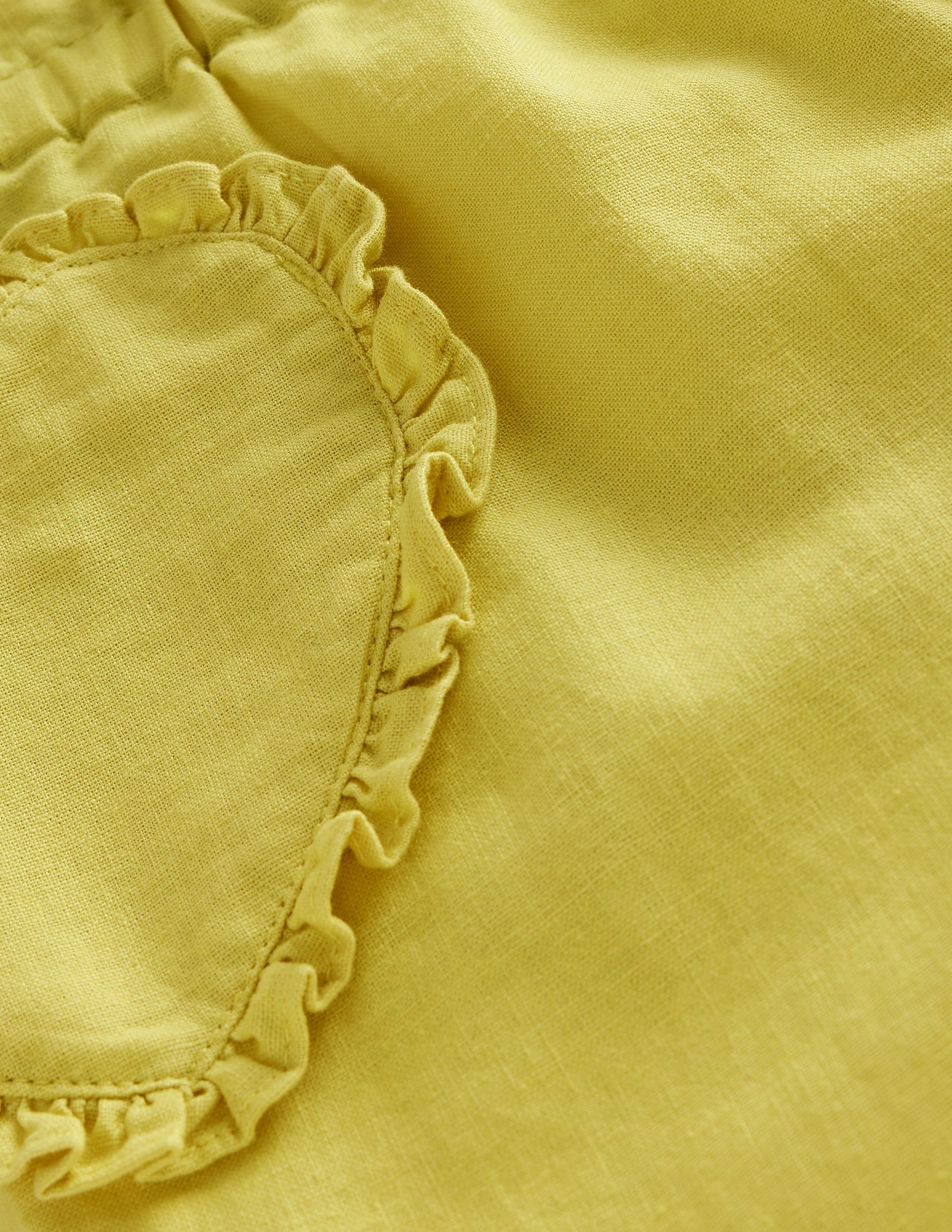 Heart Pocket Pull On Pants-Zest Yellow-3