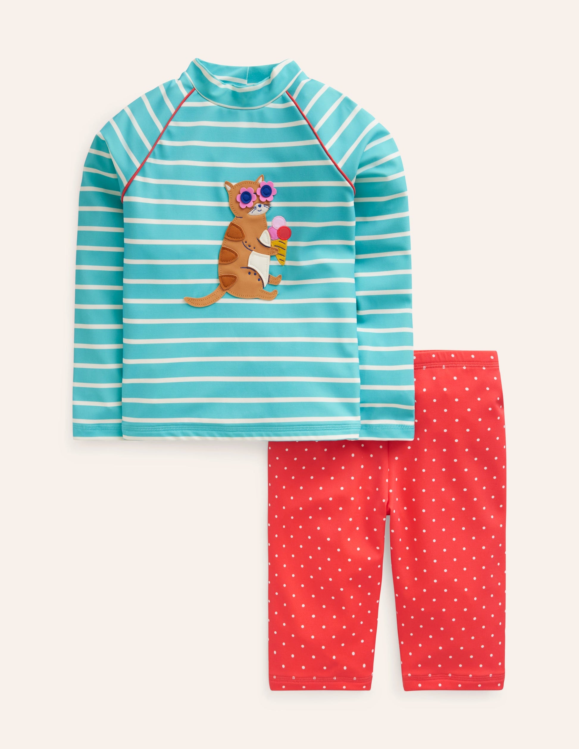 Sun Safe Rash Vest Set-Cat logo-1