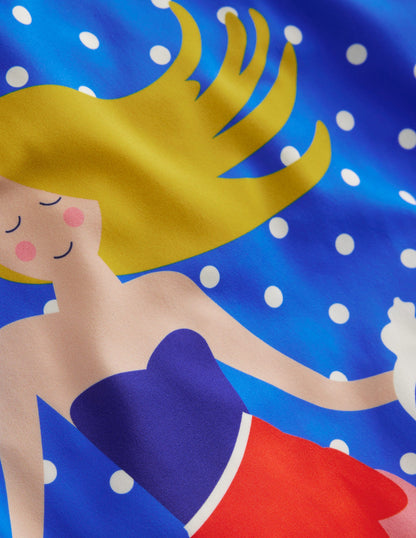 Sun Safe Rash Vest Set-Mermaid Appliqué-3