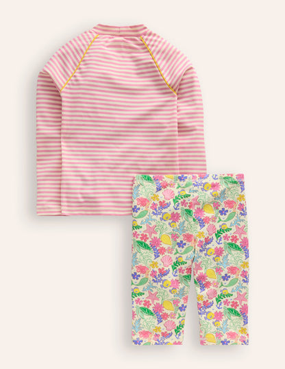 Sun Safe Rash Vest Set-Multi Mermaid Ditsy-2