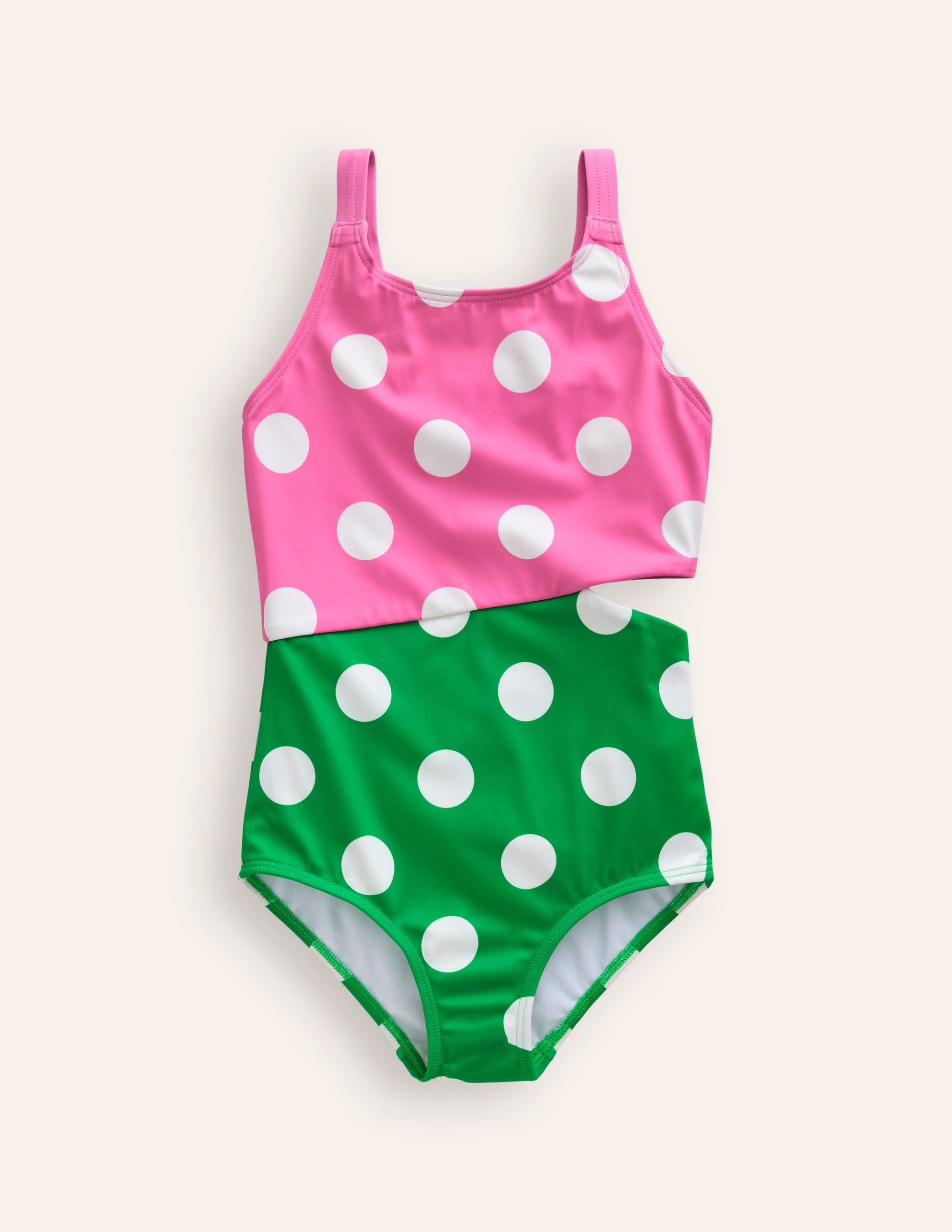 Cut Out Swimsuit-Strawberry/ Runner Bean - Image 1