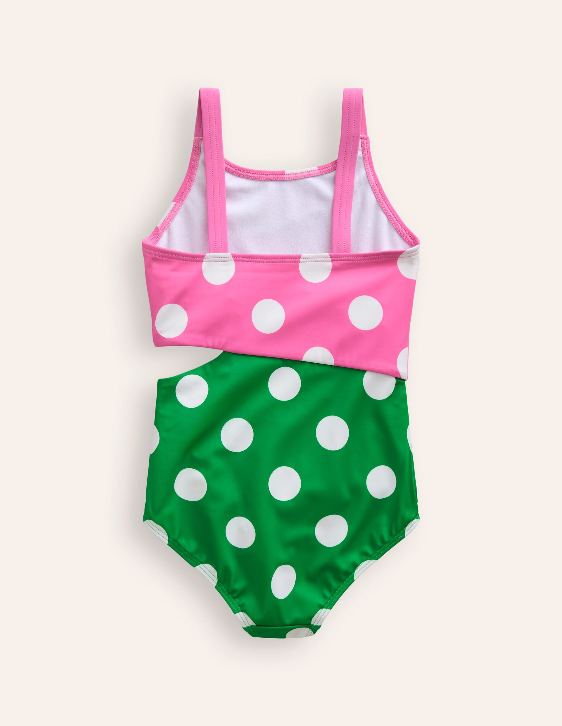 Cut Out Swimsuit-Strawberry/ Runner Bean-2