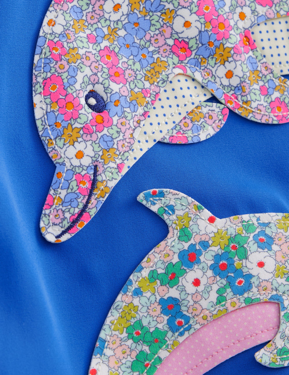 Fun Appliqué Swimsuit-Aqua Blue Dolphin - Image 3
