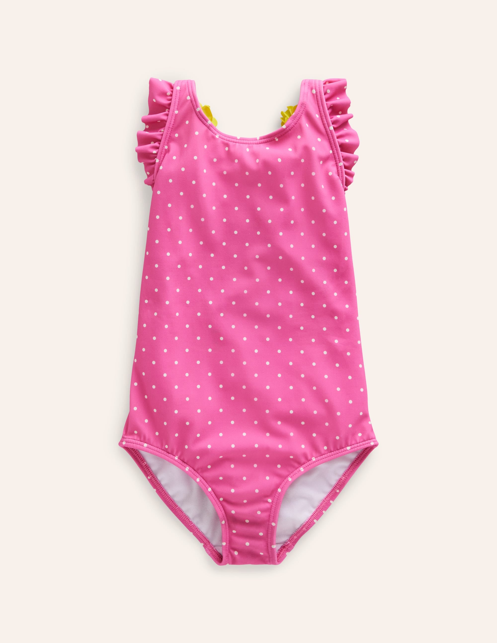 Corsage Strap Swimsuit-Strawberry Pink - Image 1