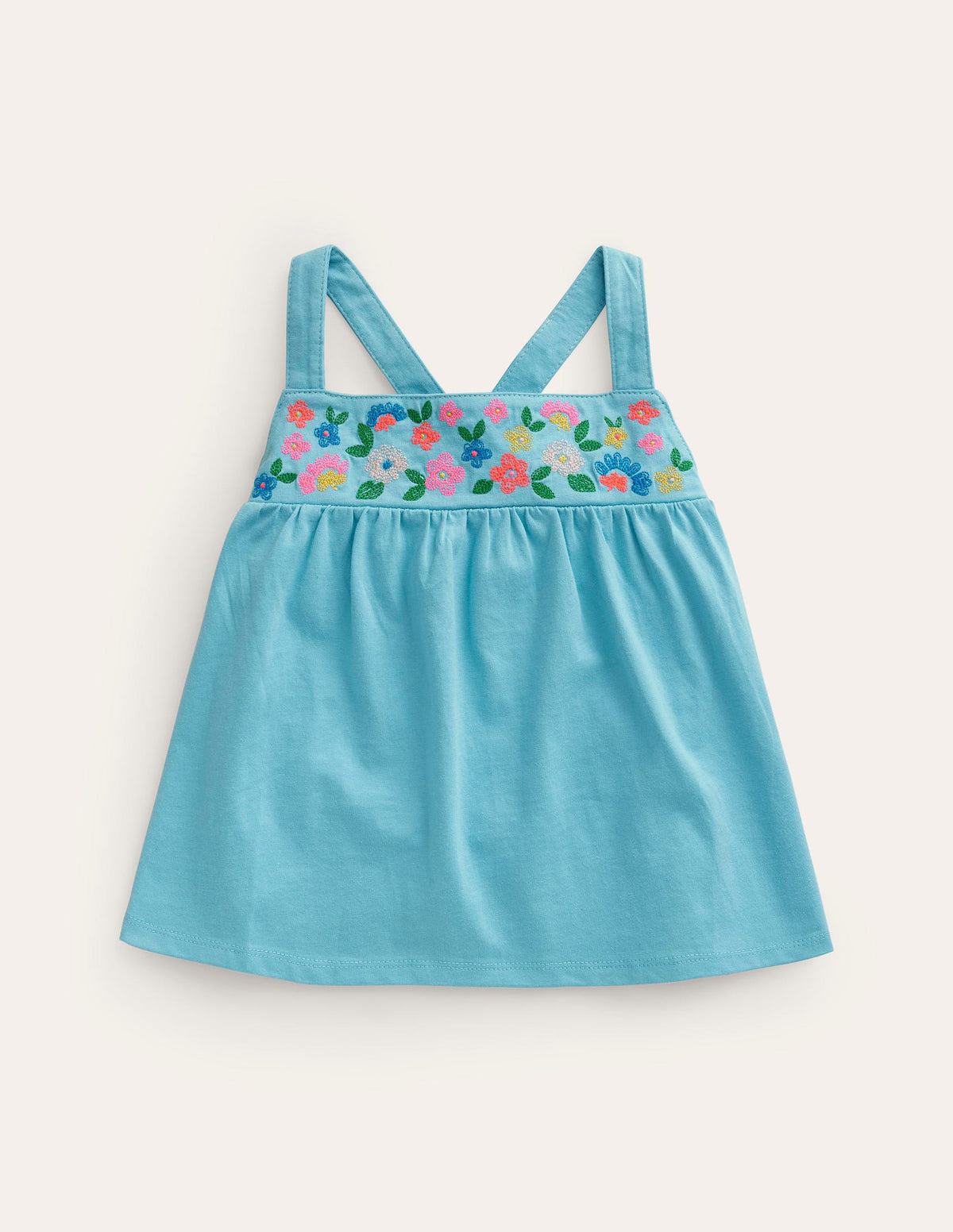 Embroidered Jersey Vest-Corsica Blue-1