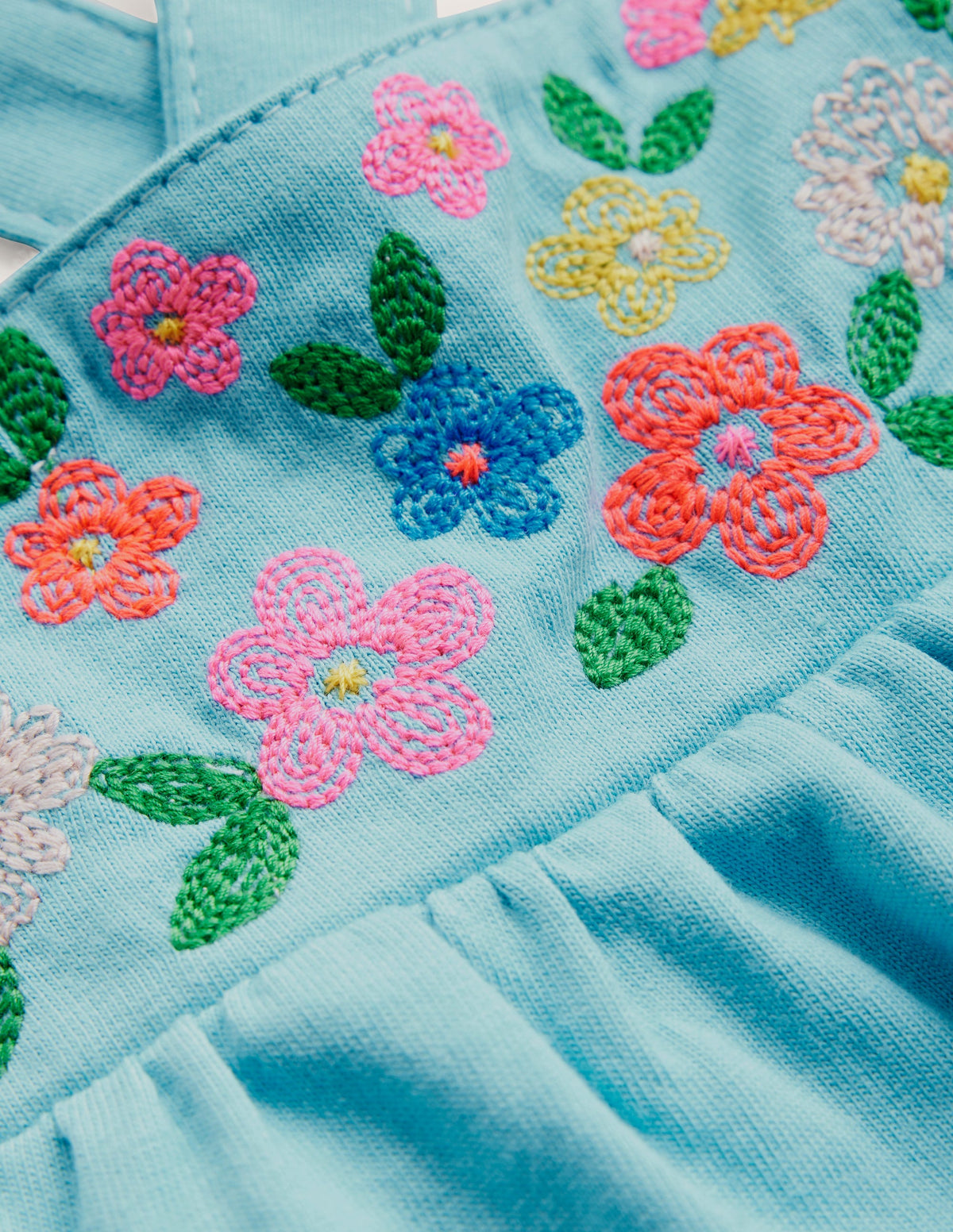 Embroidered Jersey Vest-Corsica Blue-3