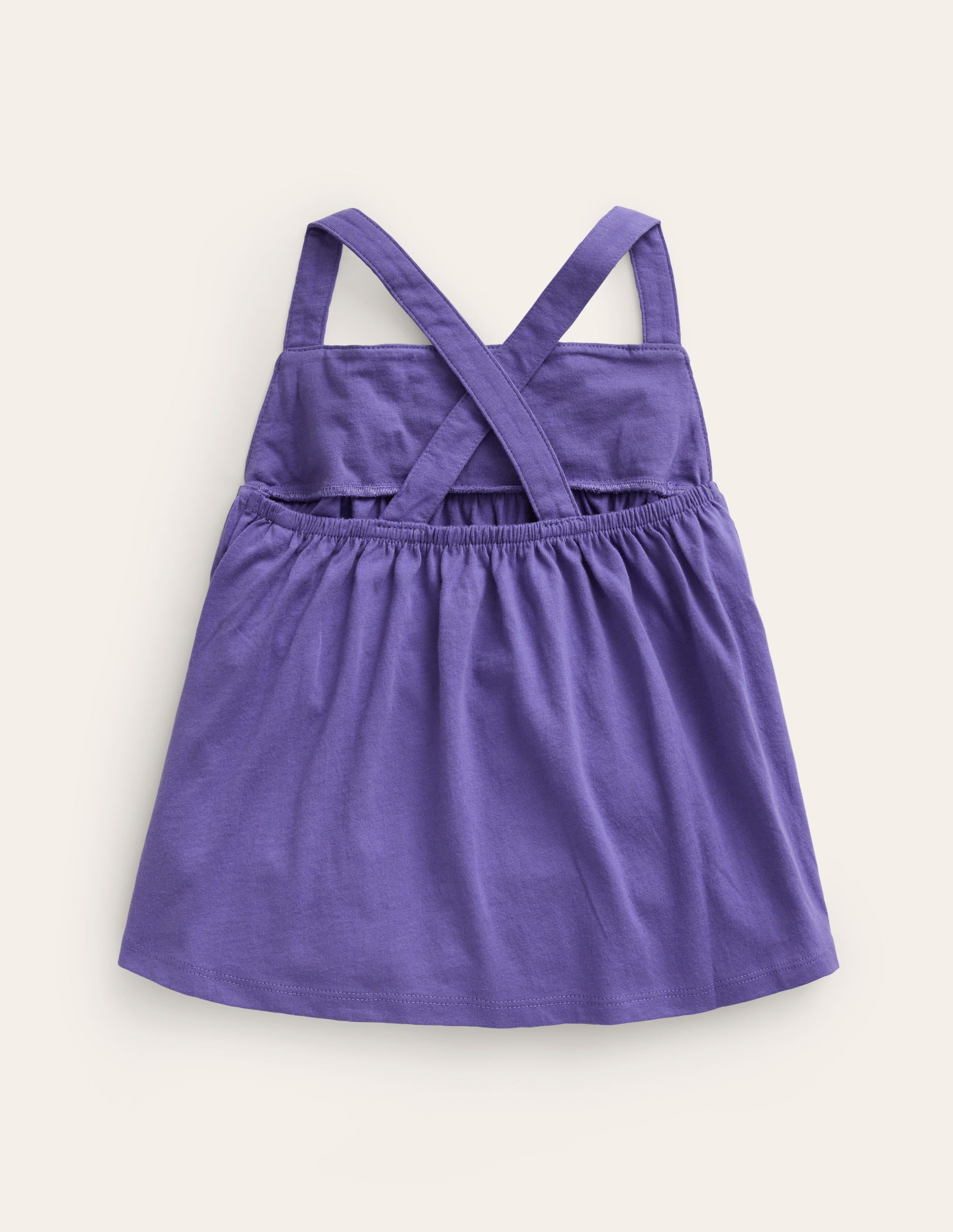 Embroidered Jersey Vest-Wisteria Blue - Image 2