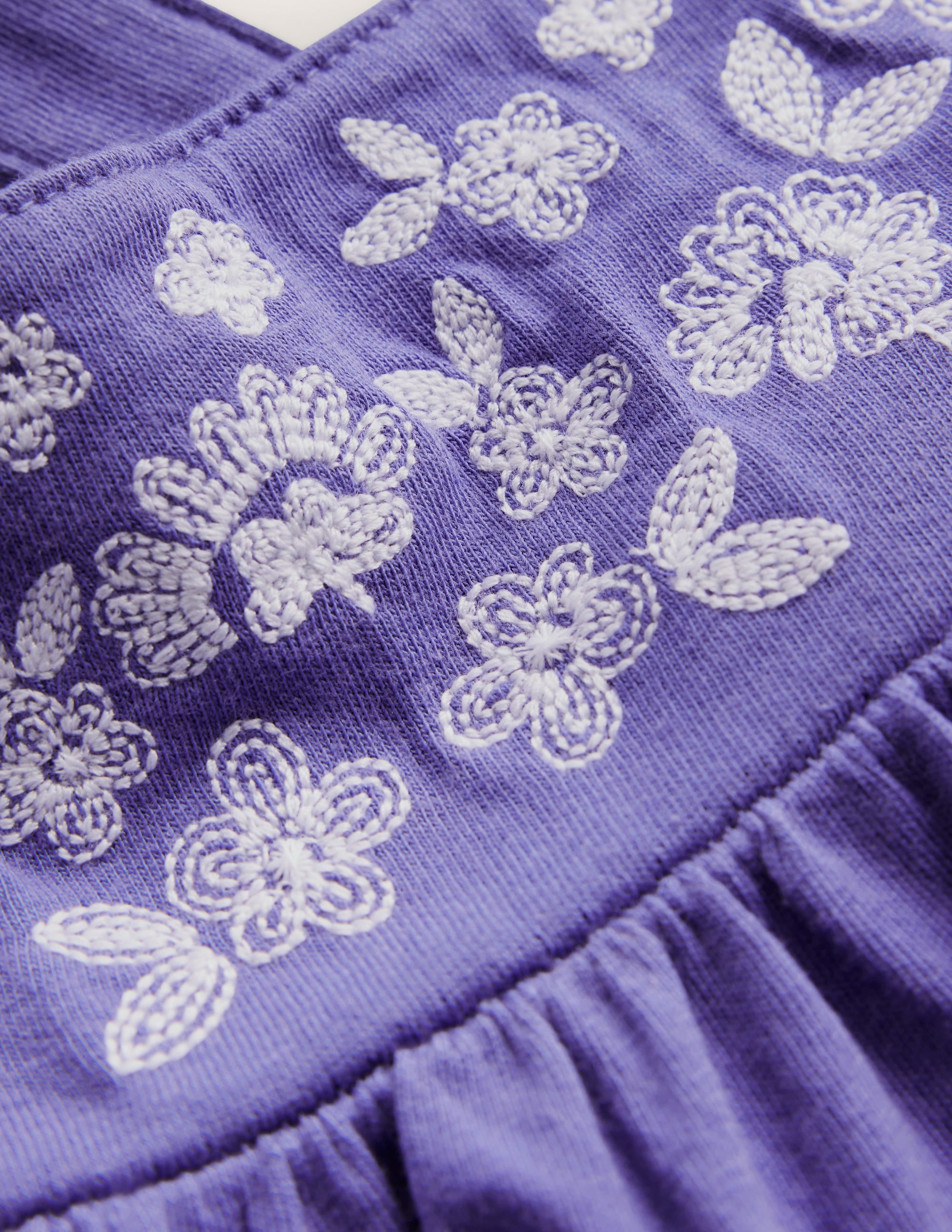Embroidered Jersey Vest-Wisteria Blue - Image 3