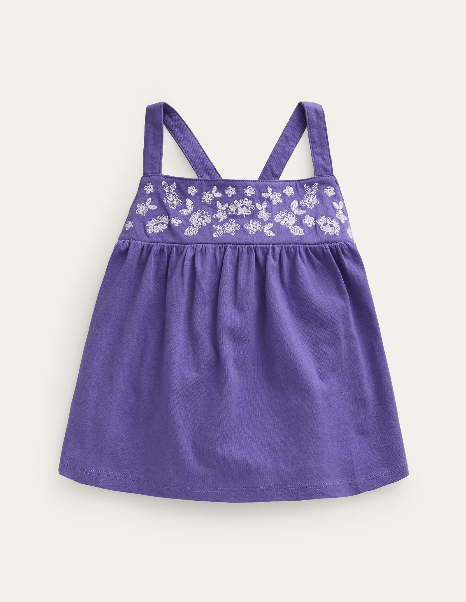 Embroidered Jersey Vest-Wisteria Blue-1