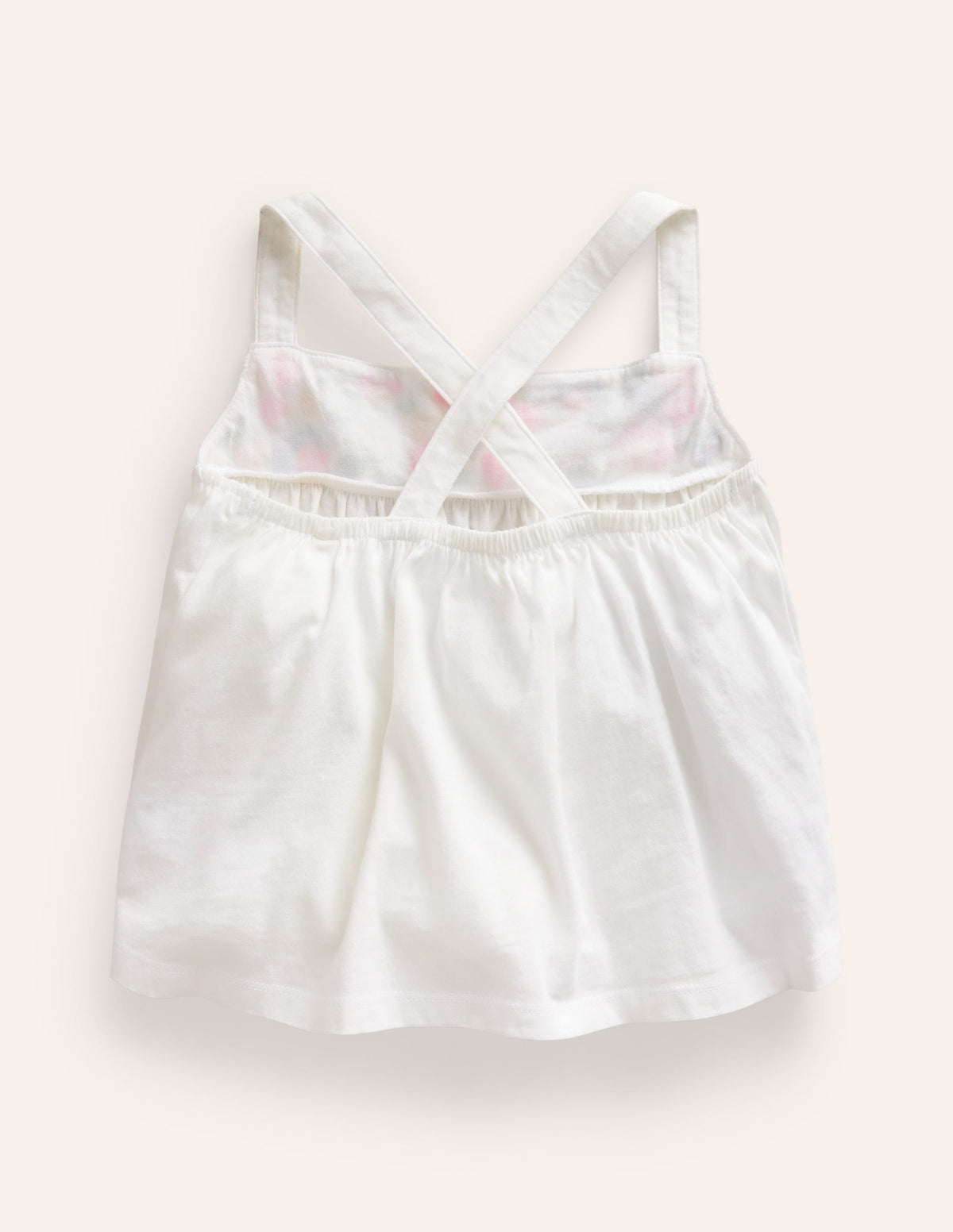 Embroidered Jersey Vest-White - Image 2
