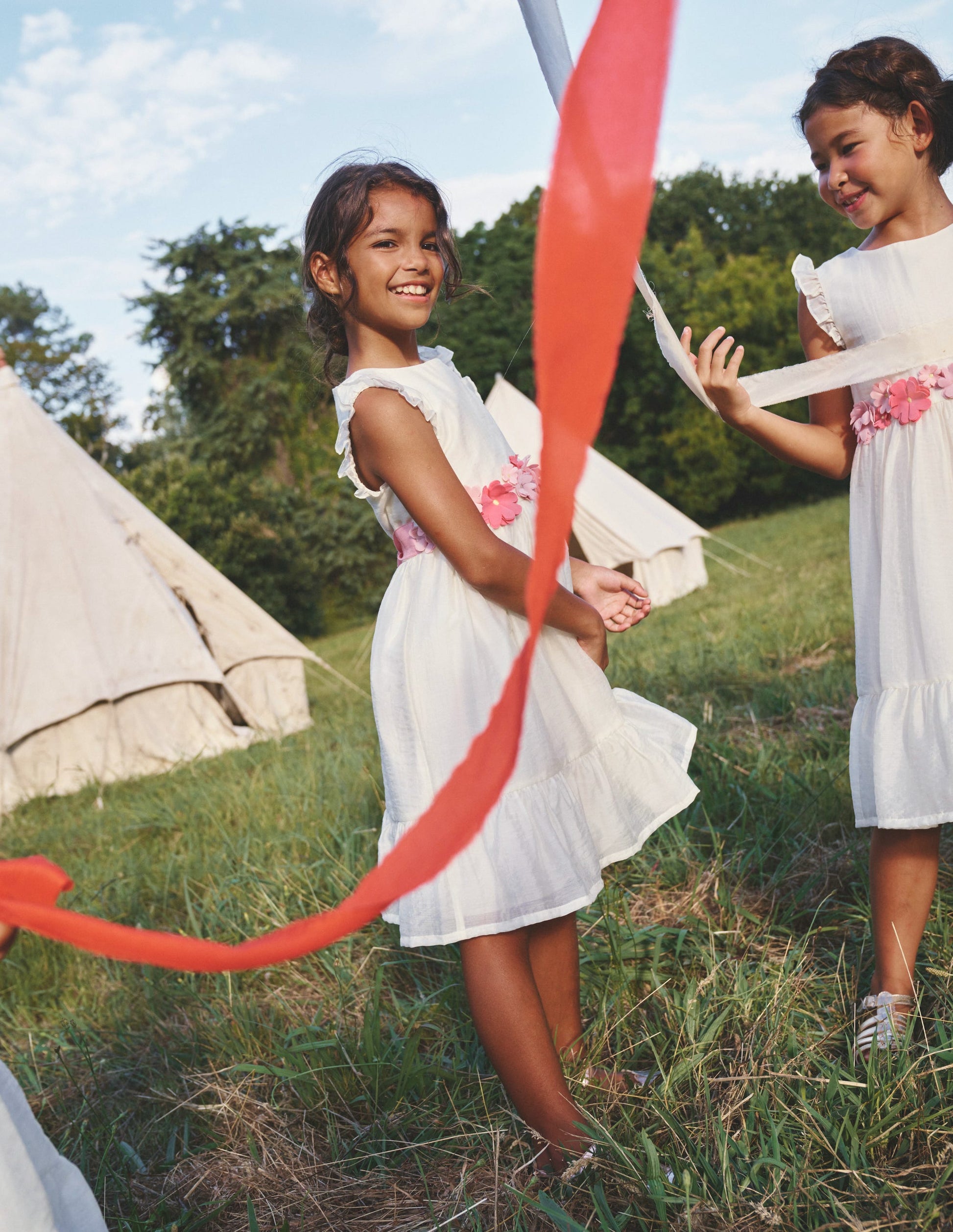 Flutter Organza Dress-Ivory-4