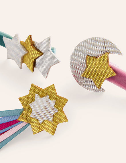 3 Pack Hair Clips-Stars