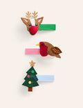 3-pack Hair Clips-Multi Festive