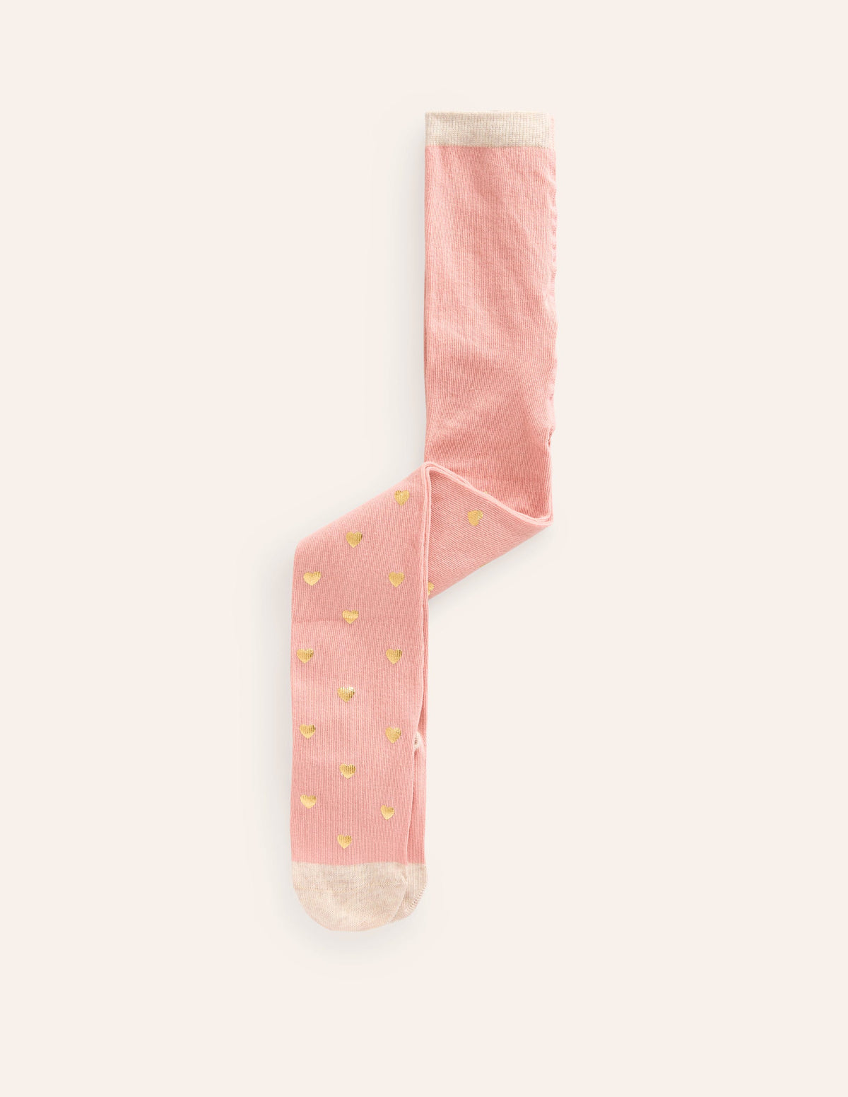 Patterned Tights-Gold Hearts - Image 1