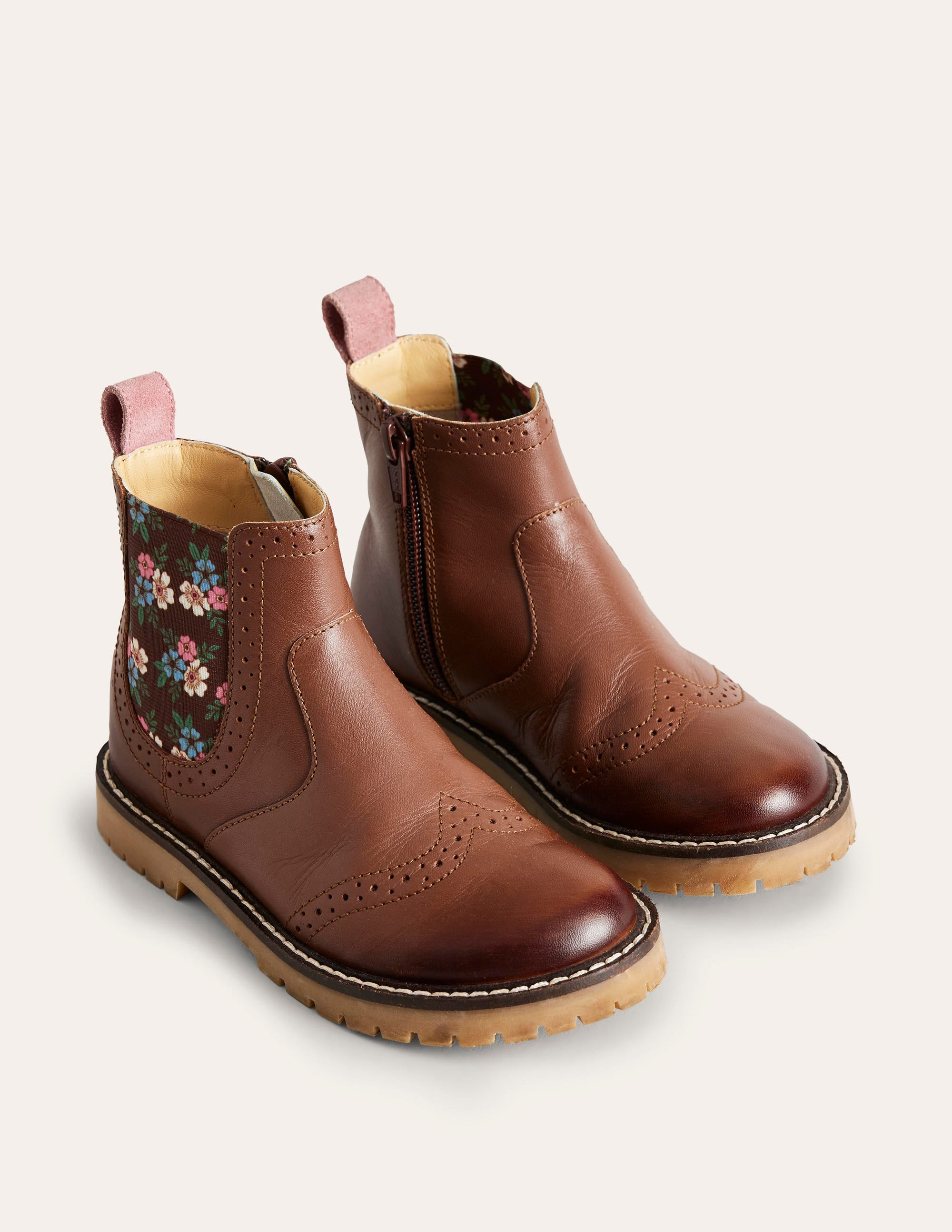 Leather Chelsea Boots-Tan - Image 2